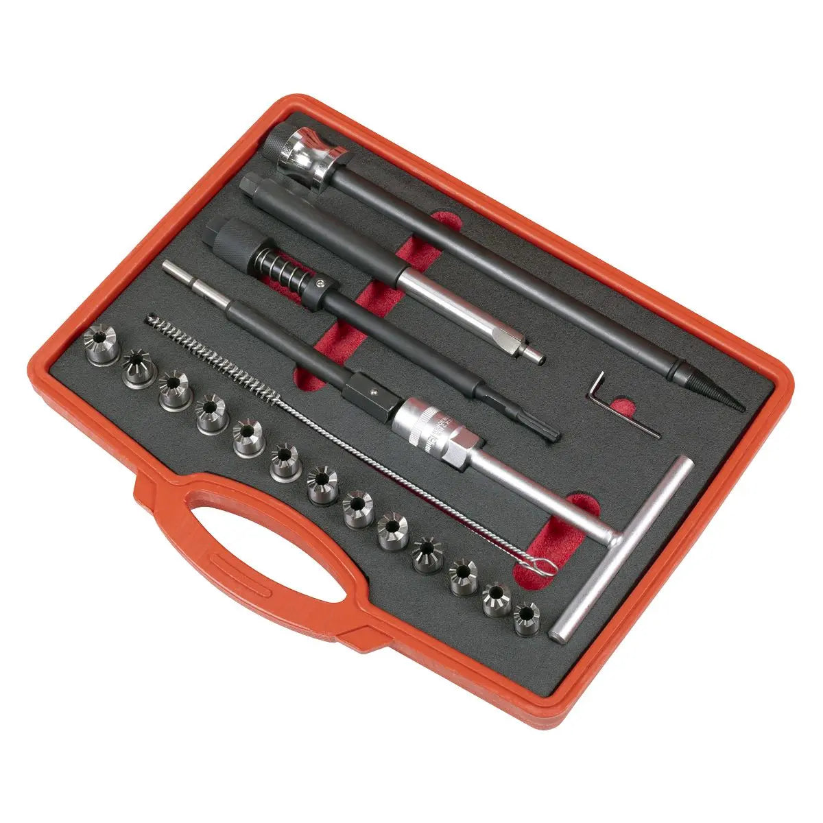 Sealey Diesel Injector Seat Cutter Set 21pc White Rose Tools