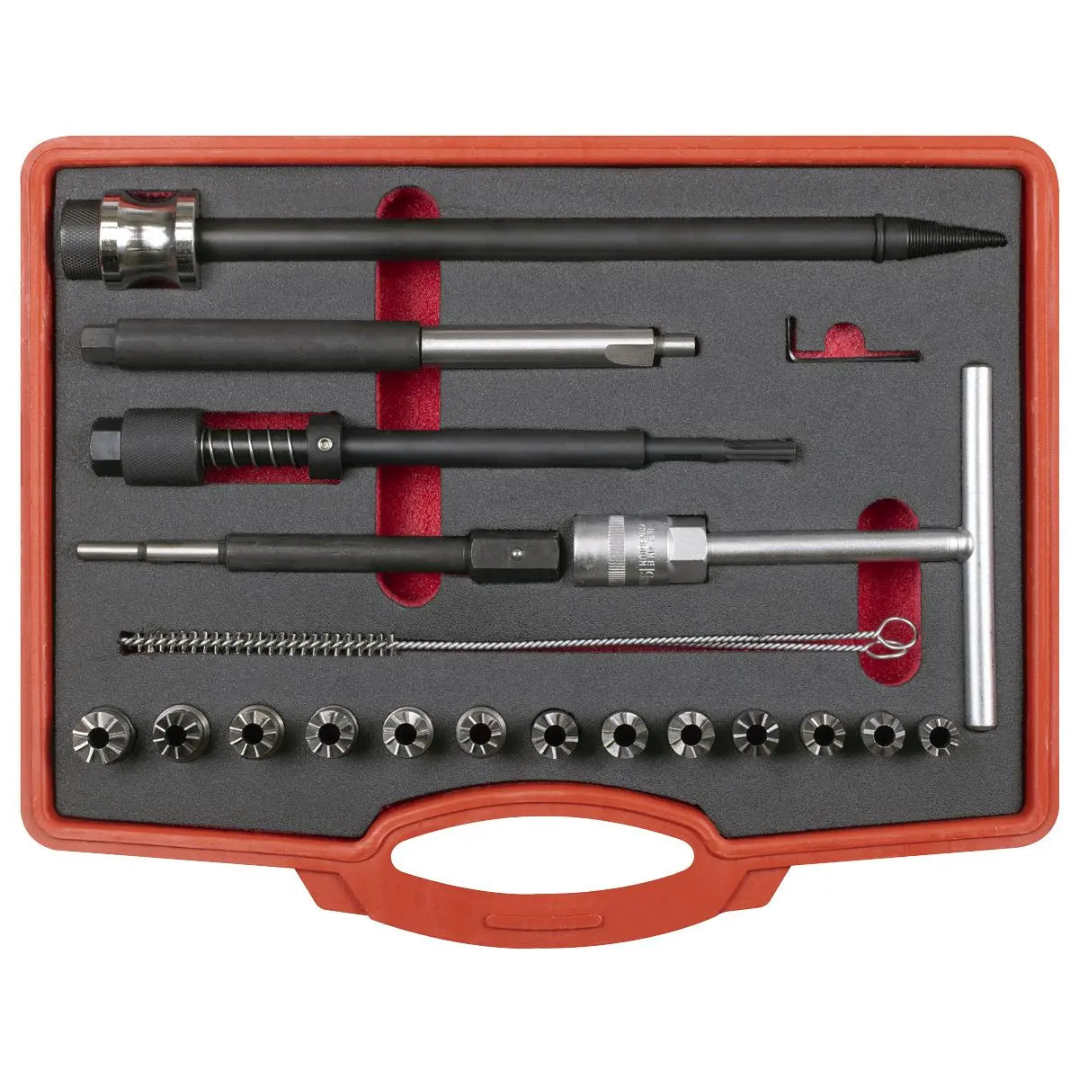 Sealey Diesel Injector Seat Cutter Set 21pc White Rose Tools