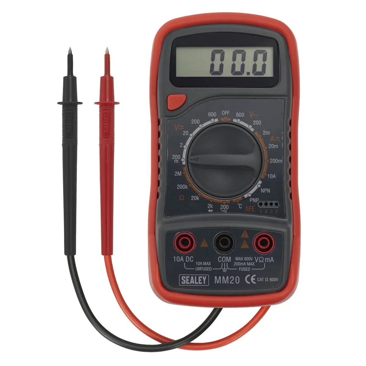 Sealey Digital Multimeter 8 Function with Thermocouple AC DC Current Electricians