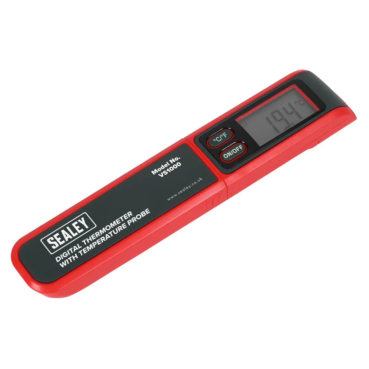 Sealey Digital Thermometer with Temperature Probe  White Rose Tools