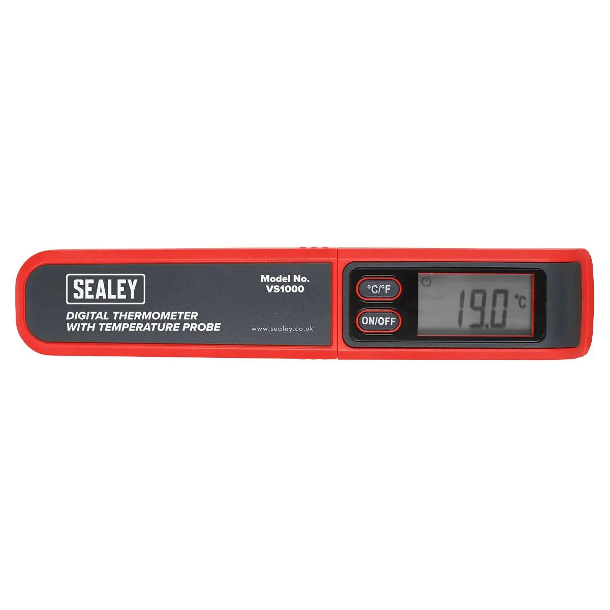 Sealey Digital Thermometer with Temperature Probe  White Rose Tools