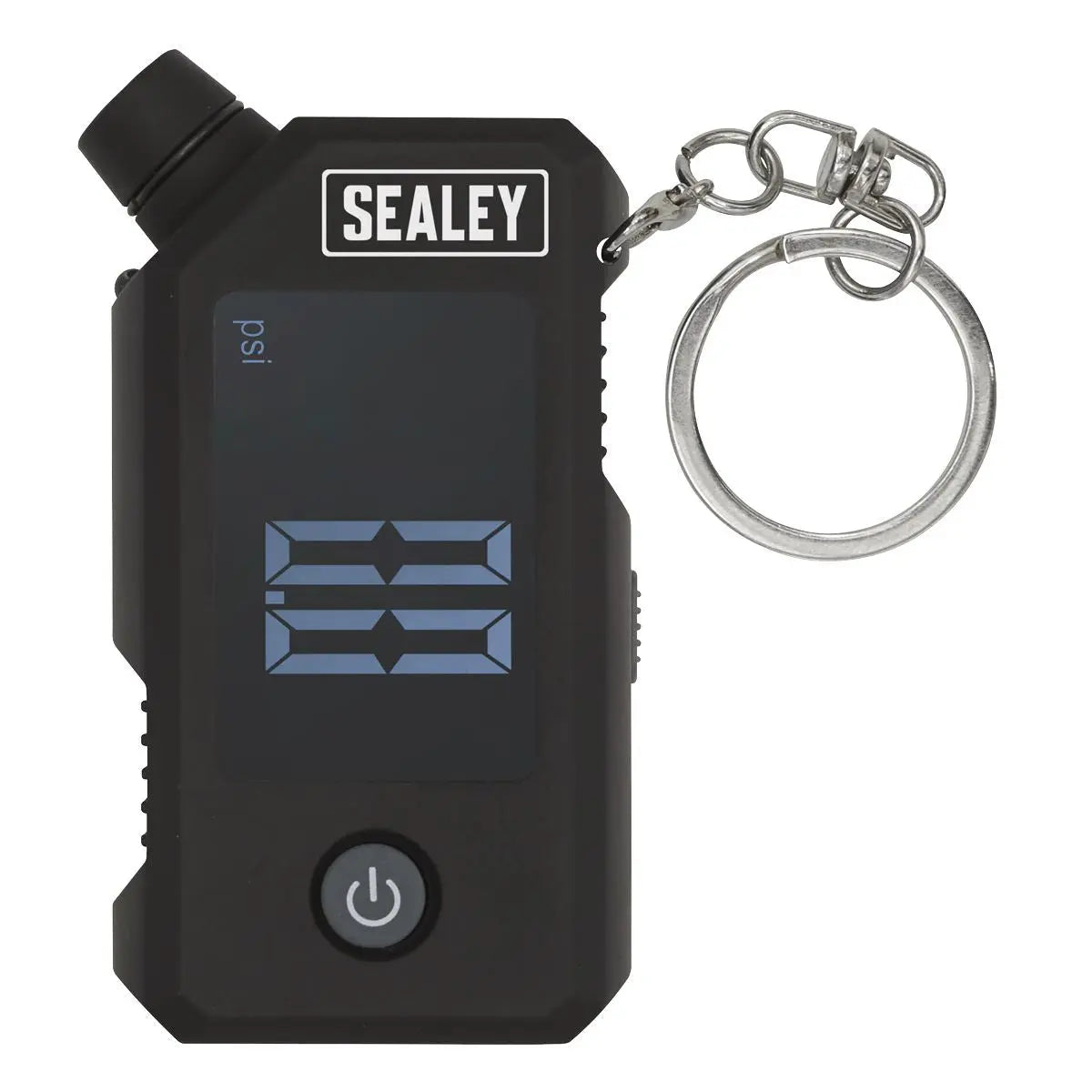 Sealey Digital Tyre Pressure and Tread Depth Gauge with LED Display on Keychain