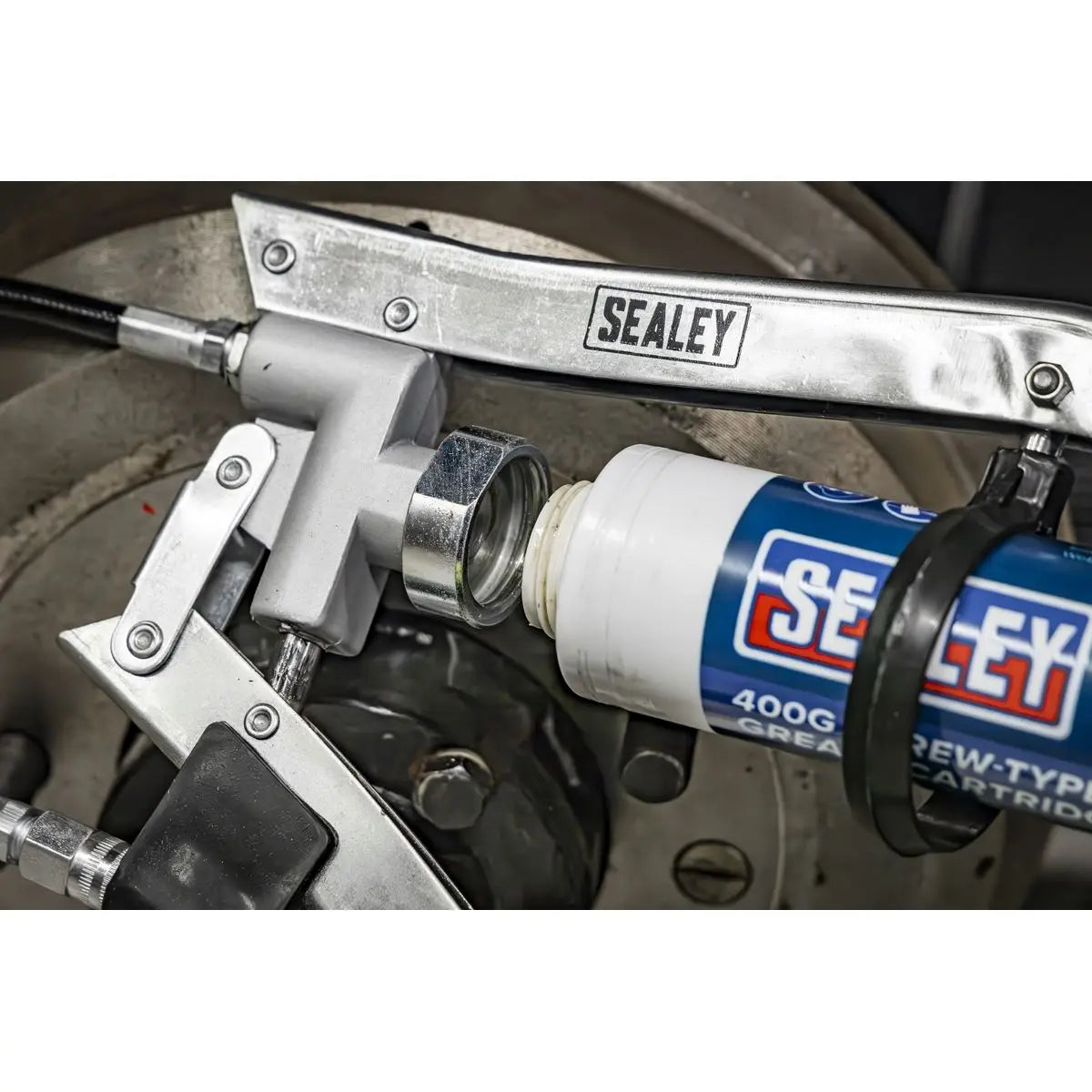 Sealey Double Lever Grease Gun White Rose Tools