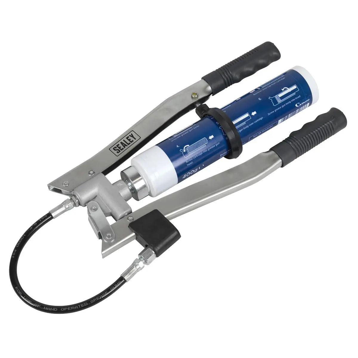 Sealey Double Lever Grease Gun White Rose Tools