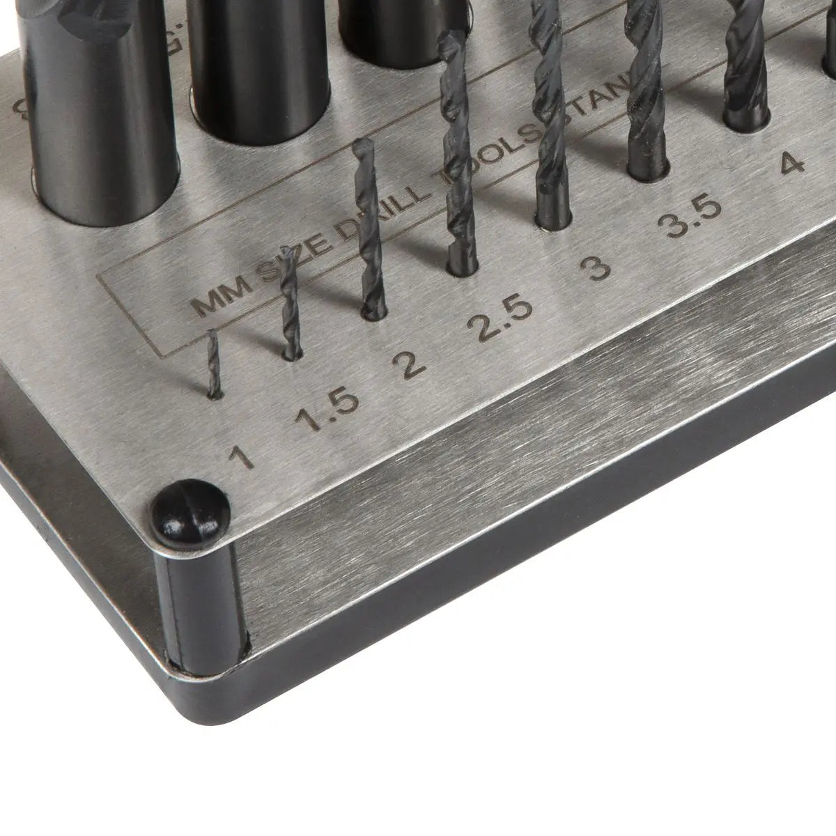 Sealey Drill Bit Stand Storage Organiser Metric Tool 1-13mm Stainless Steel  White Rose Tools