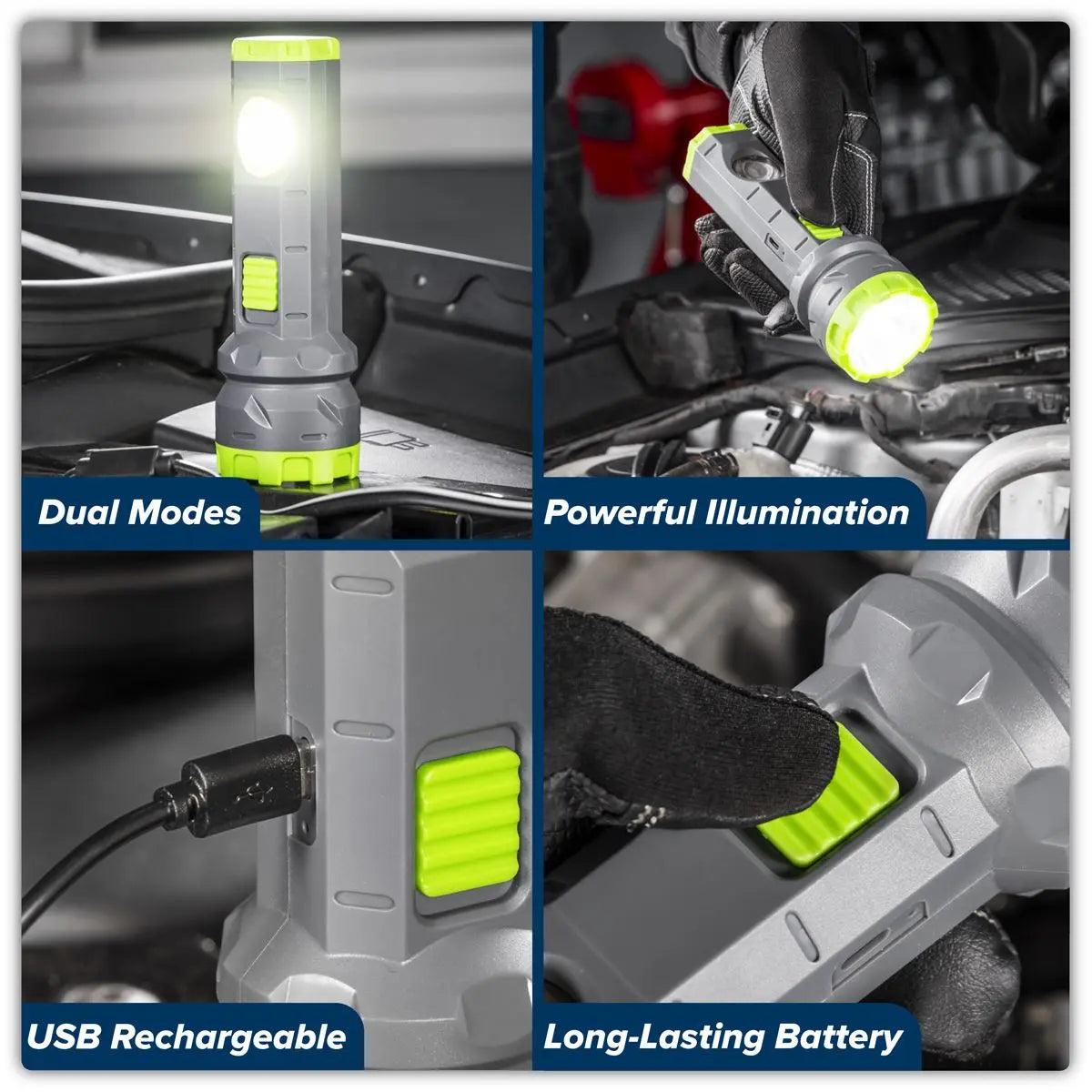 Sealey Dual Mode Hand Torch 3W & 2W COB LED White Rose Tools