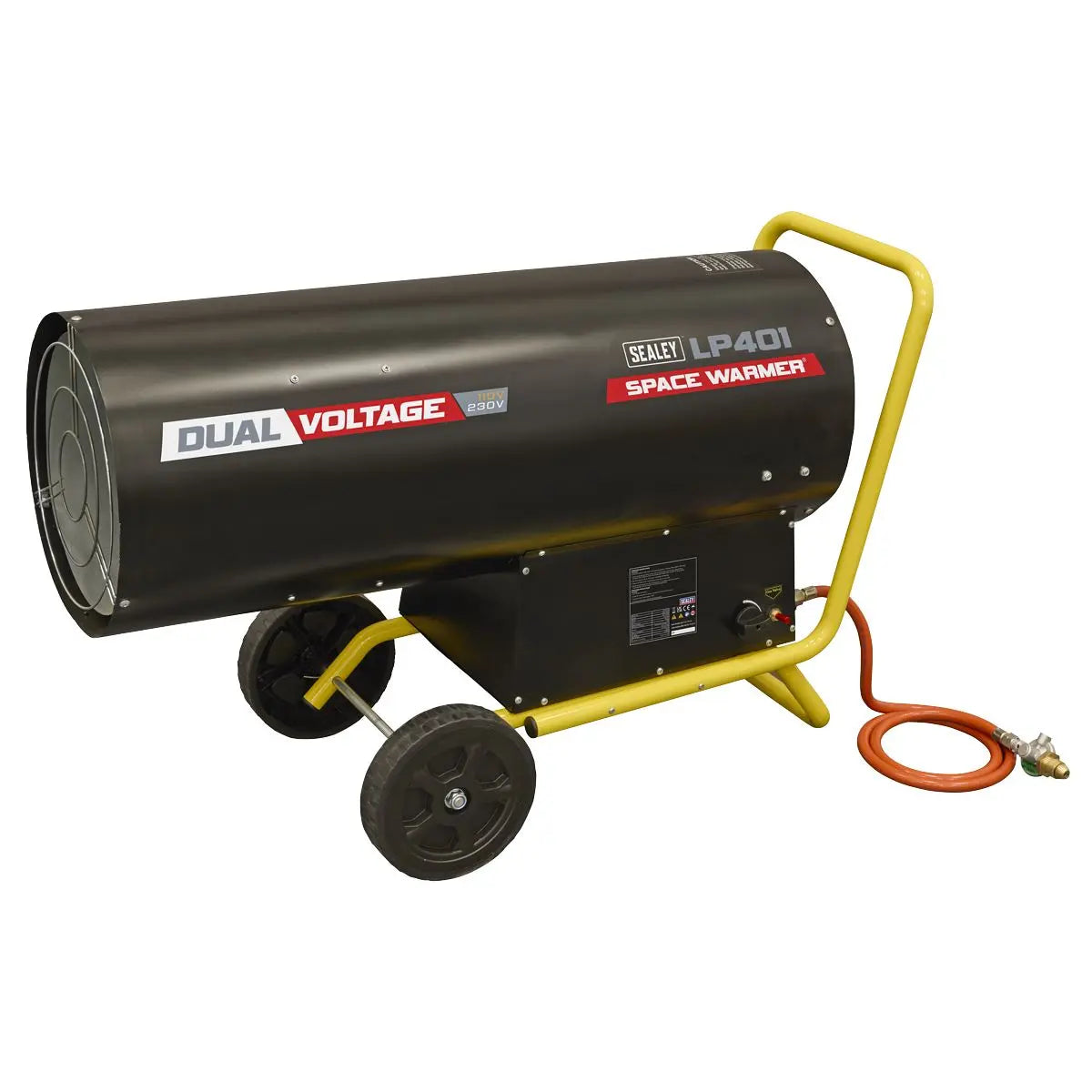 Sealey Dual Voltage Space Warmer® Propane Heater 210,000-400,000Btu/hr White Rose Tools