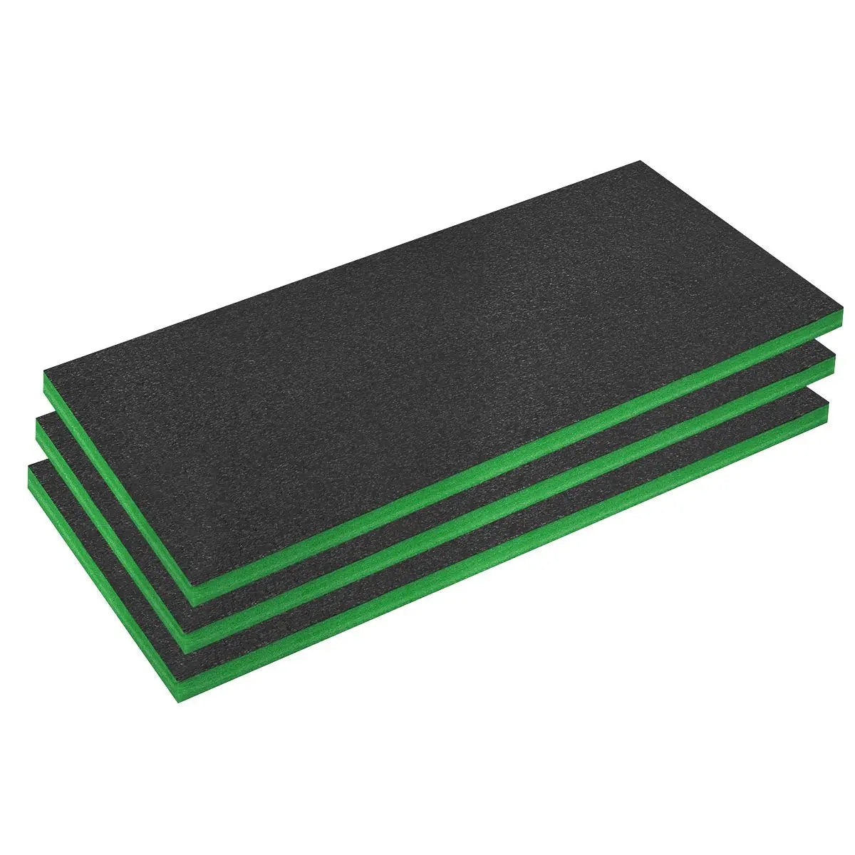 Sealey Easy Peel Shadow Foam® 1200 x 550 x 50mm, Green/Black - Pack of 3 White Rose Tools