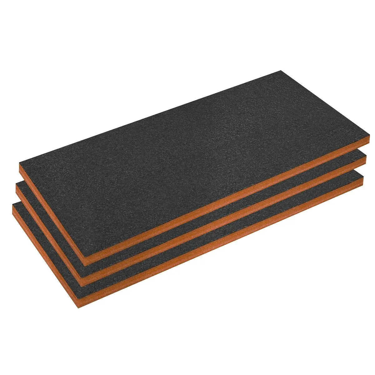 Sealey Easy Peel Shadow Foam® 1200 x 550 x 50mm, Orange/Black - Pack of 3 White Rose Tools