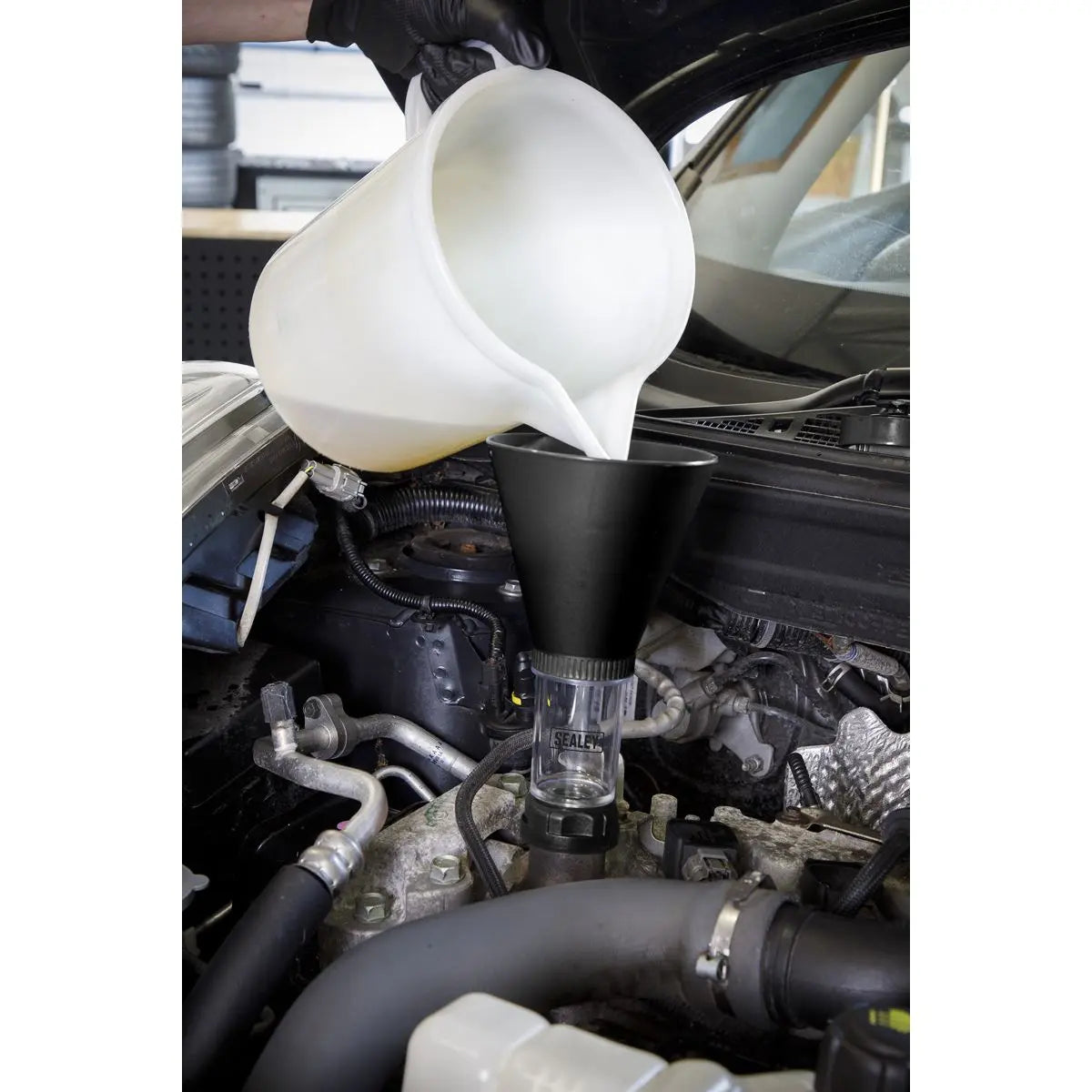 Sealey Engine Oil Funnel Set 4pc - Renault, Nissan