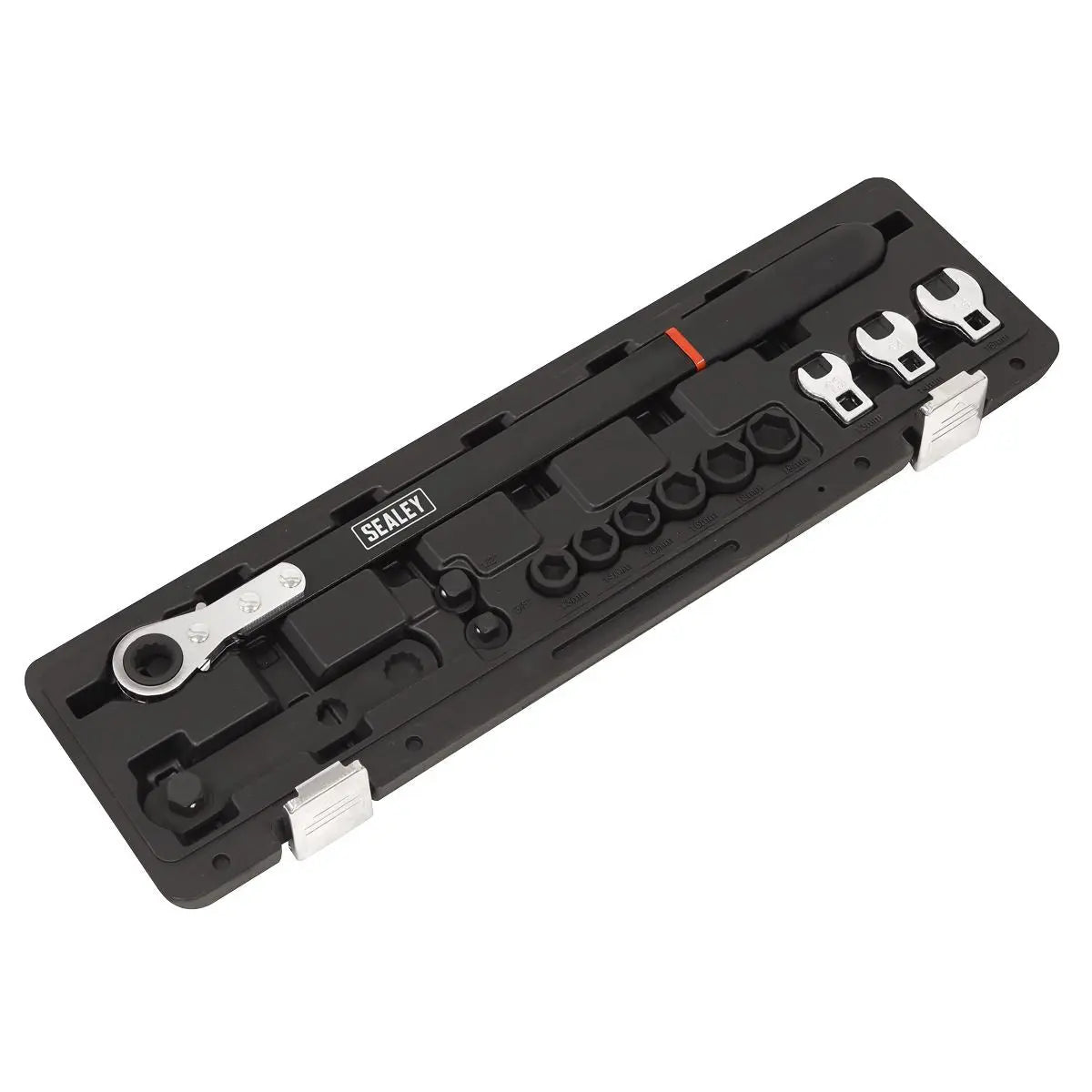 Sealey Extended Reach Ratchet Action Auxiliary Belt Tension Tool Kit  White Rose Tools