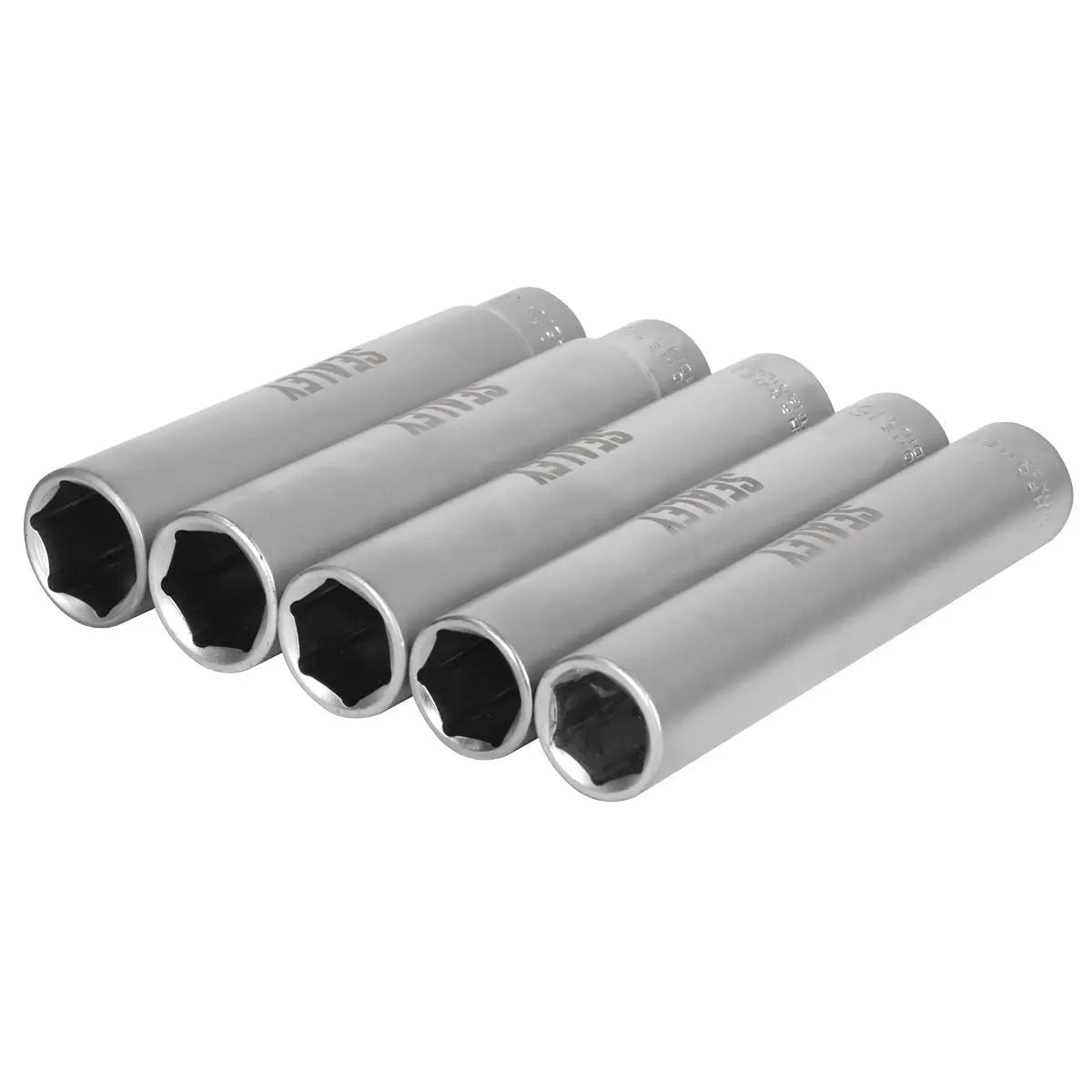Sealey Extra-Deep Socket Set 1/2”Sq Drive 5pc White Rose Tools