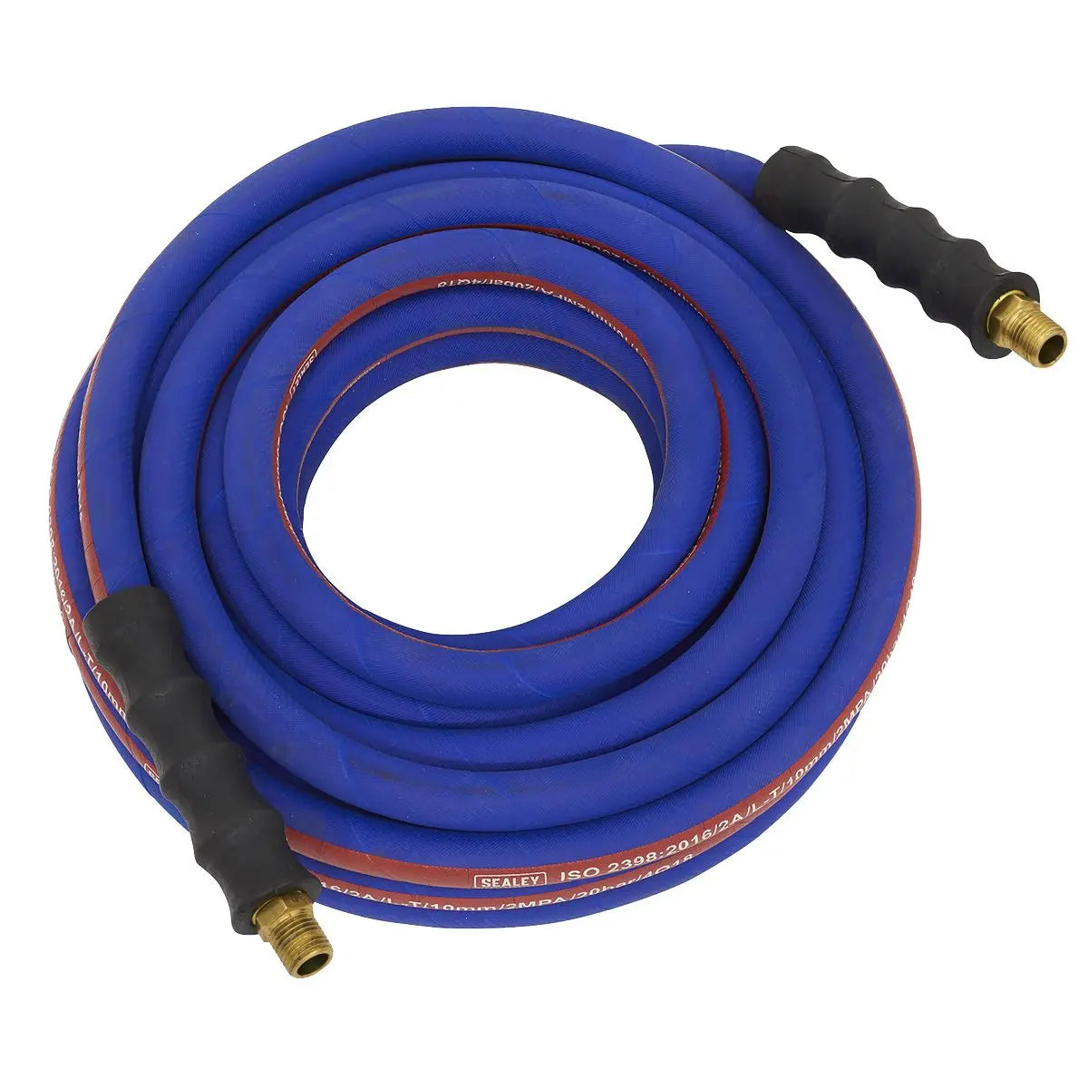 Sealey Extra-Heavy-Duty Air Hose with 1/2"BSP Unions 30m x 13mm White Rose Tools