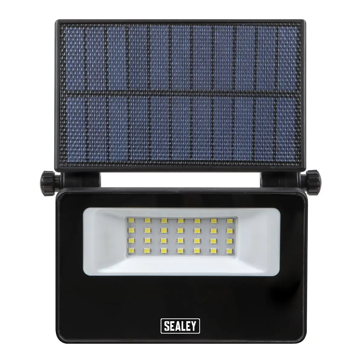 Sealey Extra-Slim Solar Floodlight with Wall Bracket 20W SMD LED White Rose Tools