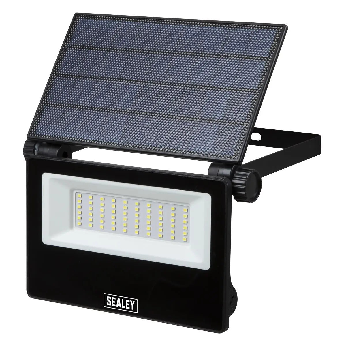 Sealey Extra-Slim Solar Floodlight with Wall Bracket 30W SMD LED White Rose Tools