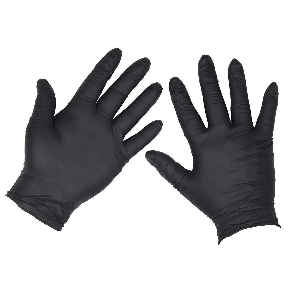 Sealey Extra Thick Powder-Free Disposable Nitrile Gloves, Large - Pack of 100 White Rose Tools