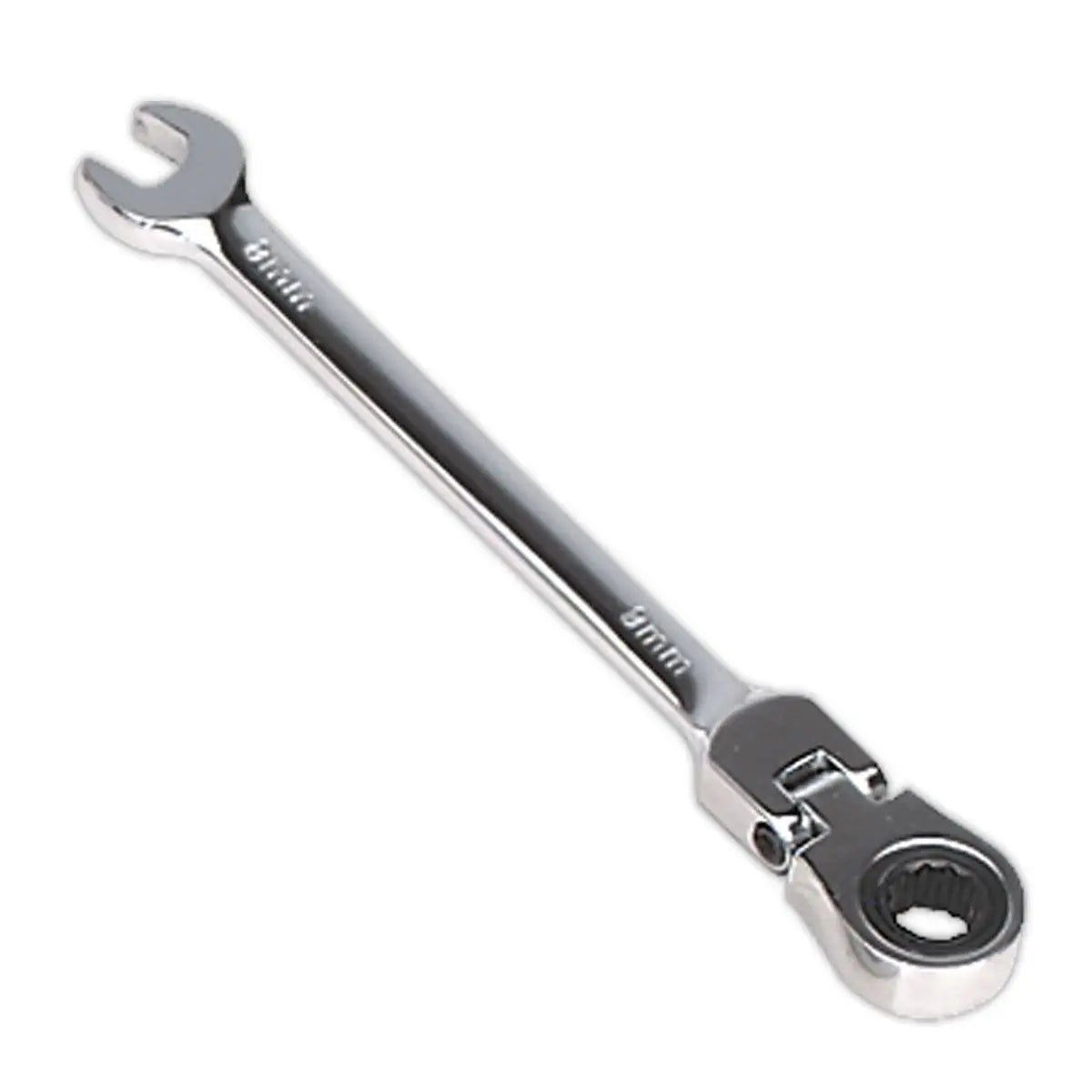 Sealey Flexi Head Ratchet Combination Spanner Open End Ring Individual