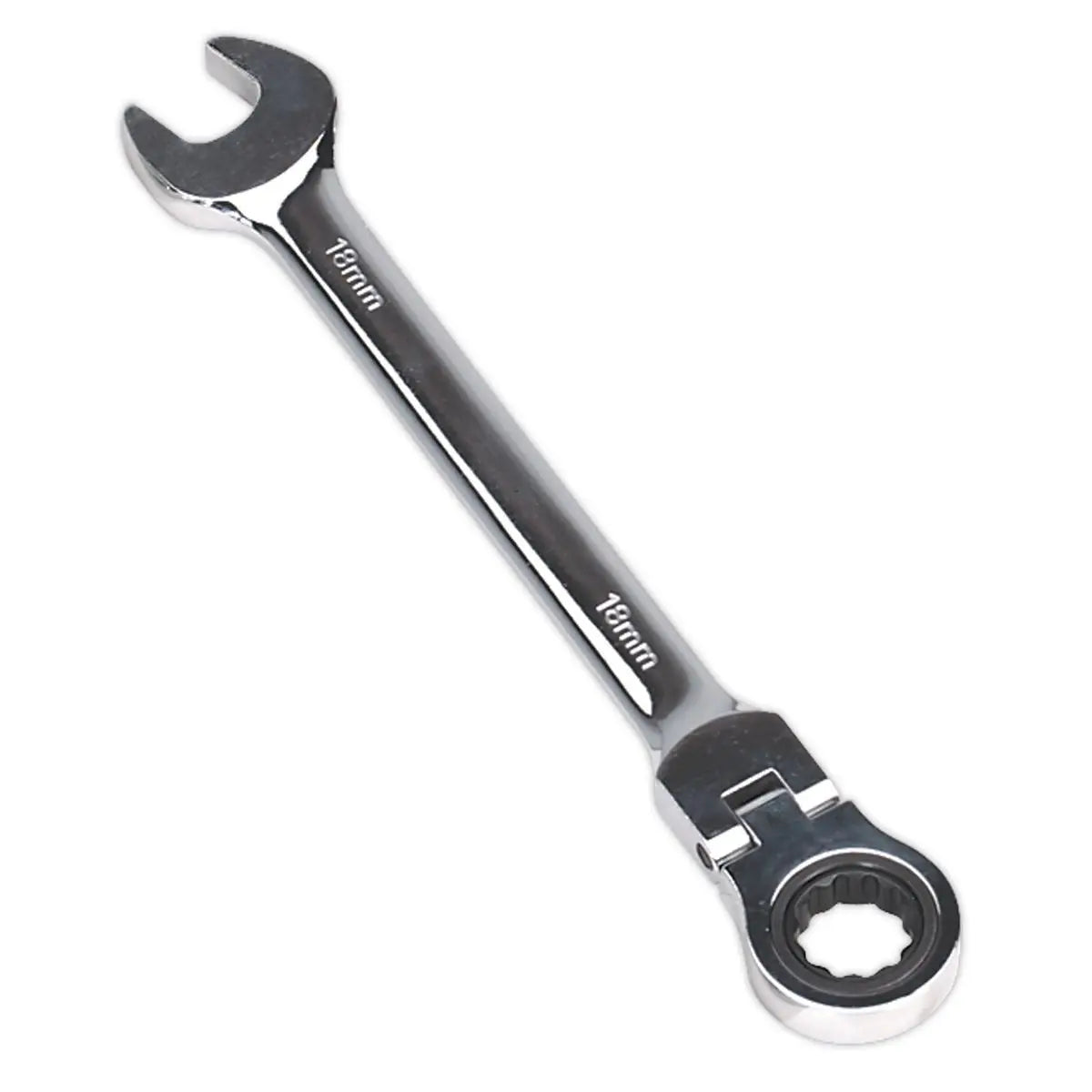 Sealey Flexi Head Ratchet Combination Spanner Open End Ring Individual
