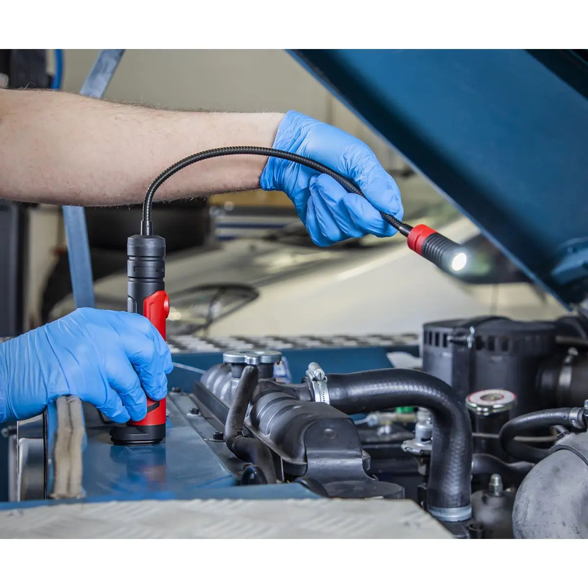 Sealey Flexi Rechargeable Magnetic Pick-Up Tool Light 3W SMD LED White Rose Tools