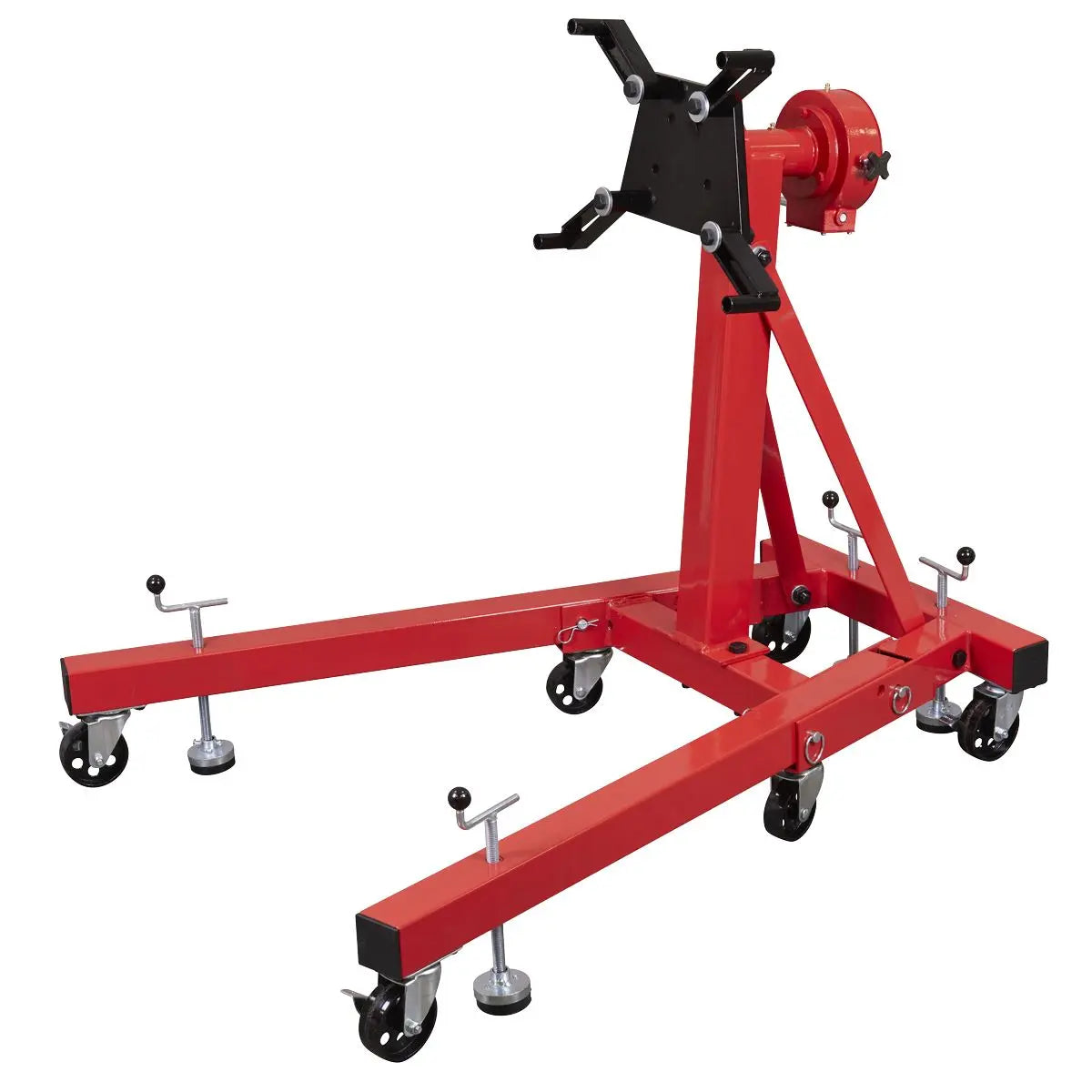 Sealey Folding 360º Rotating Engine Stand with Geared Handle Drive 680kg Capacity  White Rose Tools