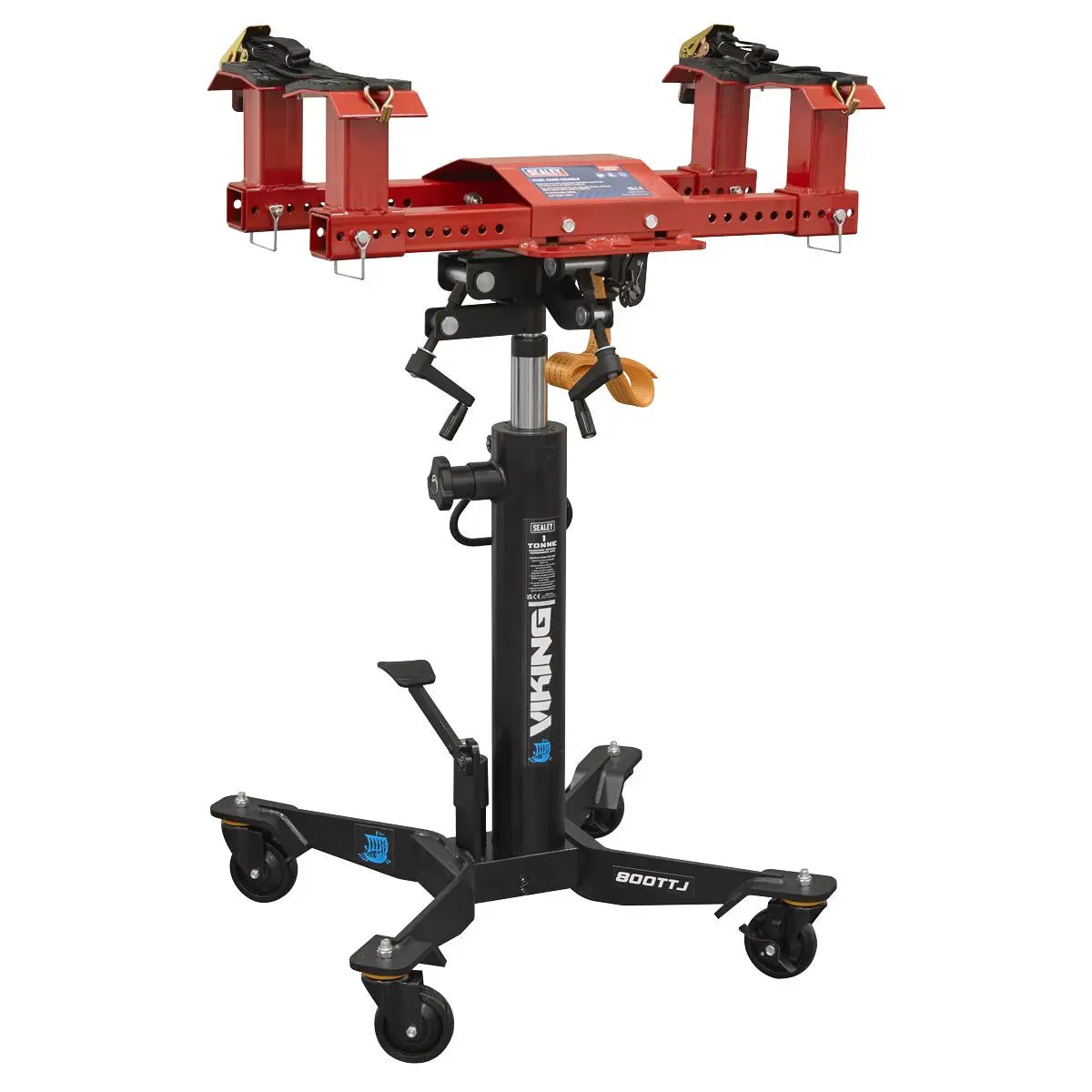 Sealey Fuel Tank Cradle and 800kg Transmission Jack Combo White Rose Tools