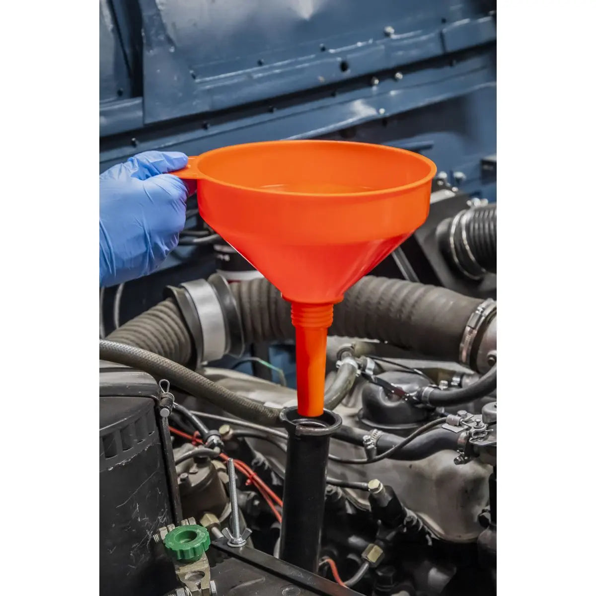 Sealey Funnel Medium Ø200mm Fixed Spout with Filter