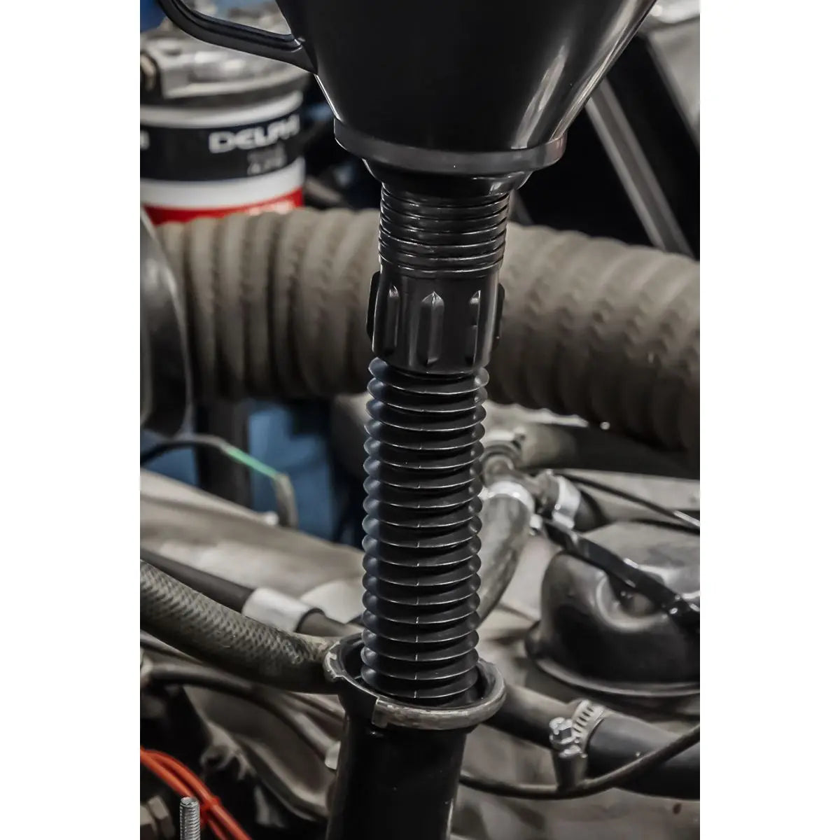 Sealey Funnel with Flexible Spout & Filter Ø160mm