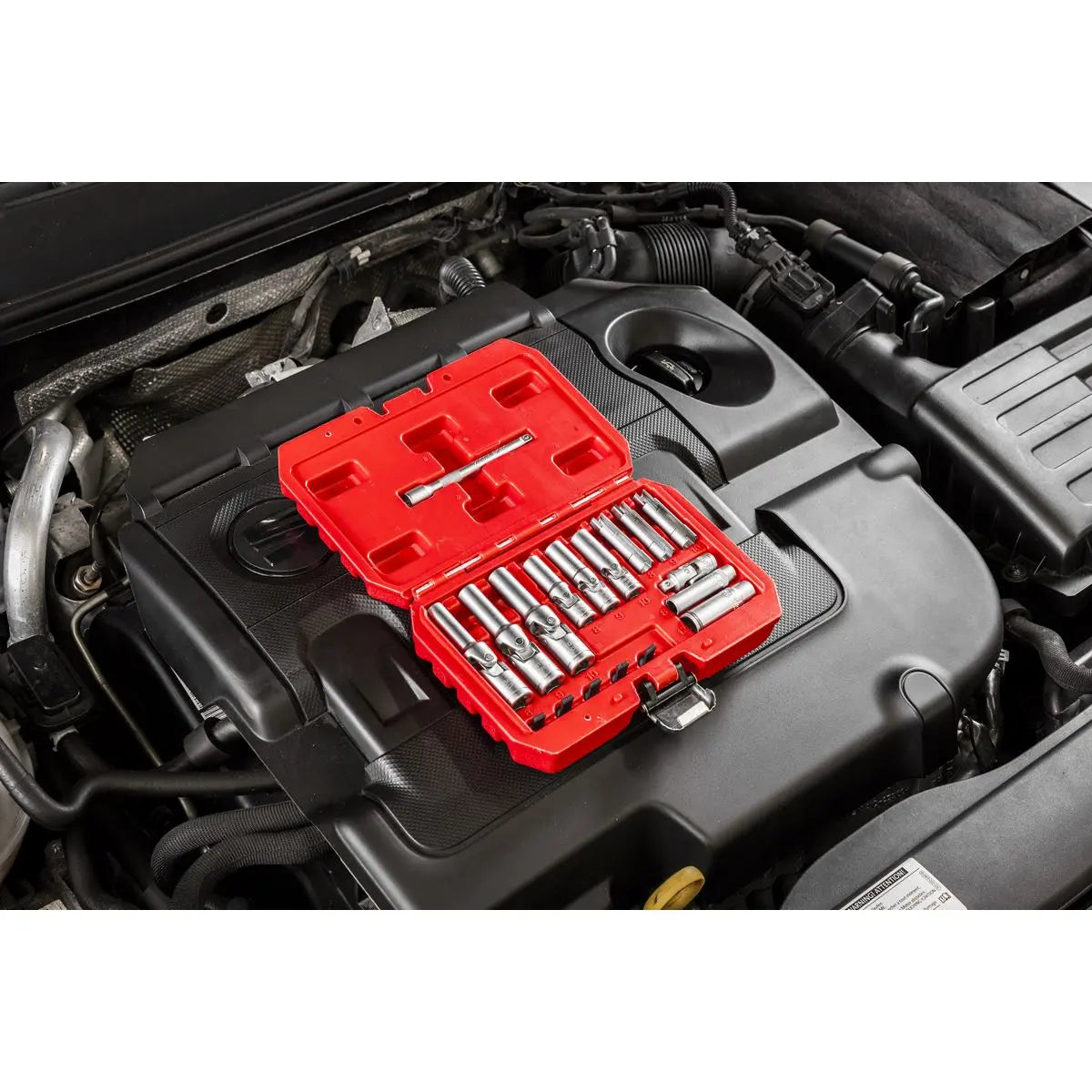 Sealey Glow Plug Socket Set 18pc 1/4"Sq & 3/8"Sq Drive White Rose Tools