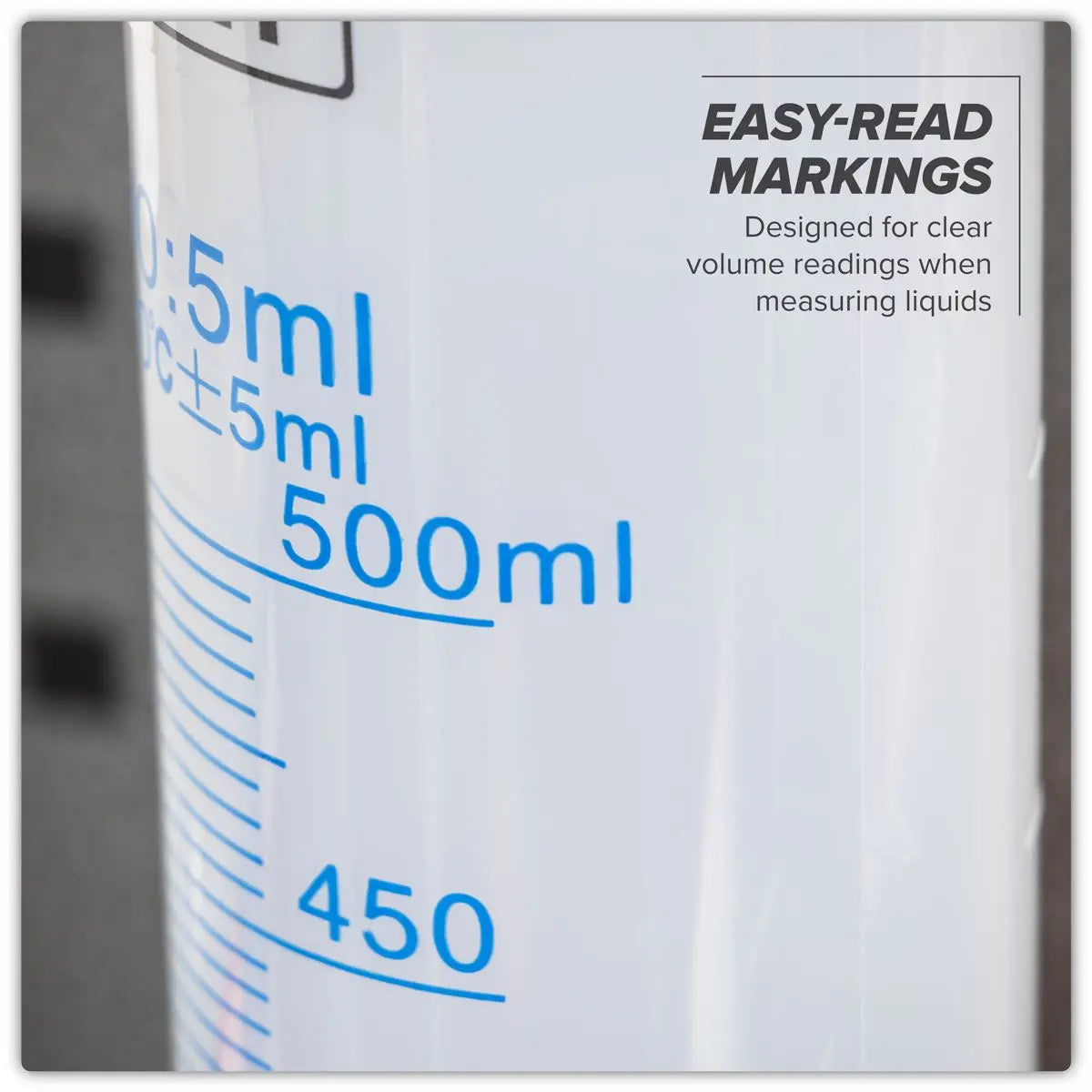 Sealey Graduated Measuring Cylinder 500ml White Rose Tools