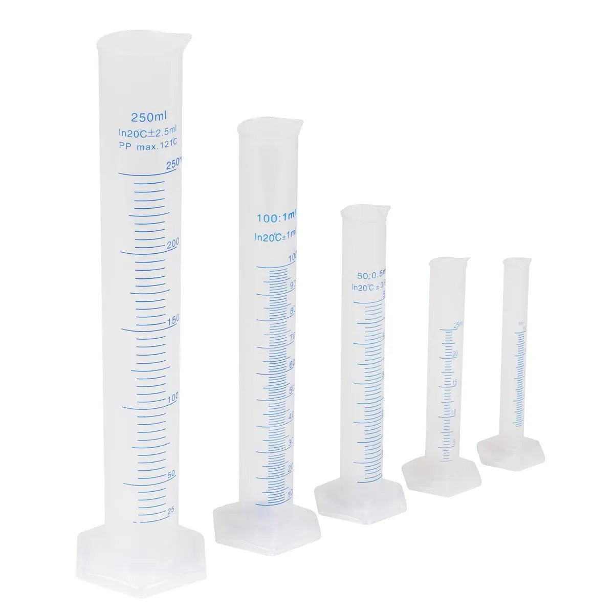 Sealey Graduated Measuring Cylinder Set 5pc White Rose Tools