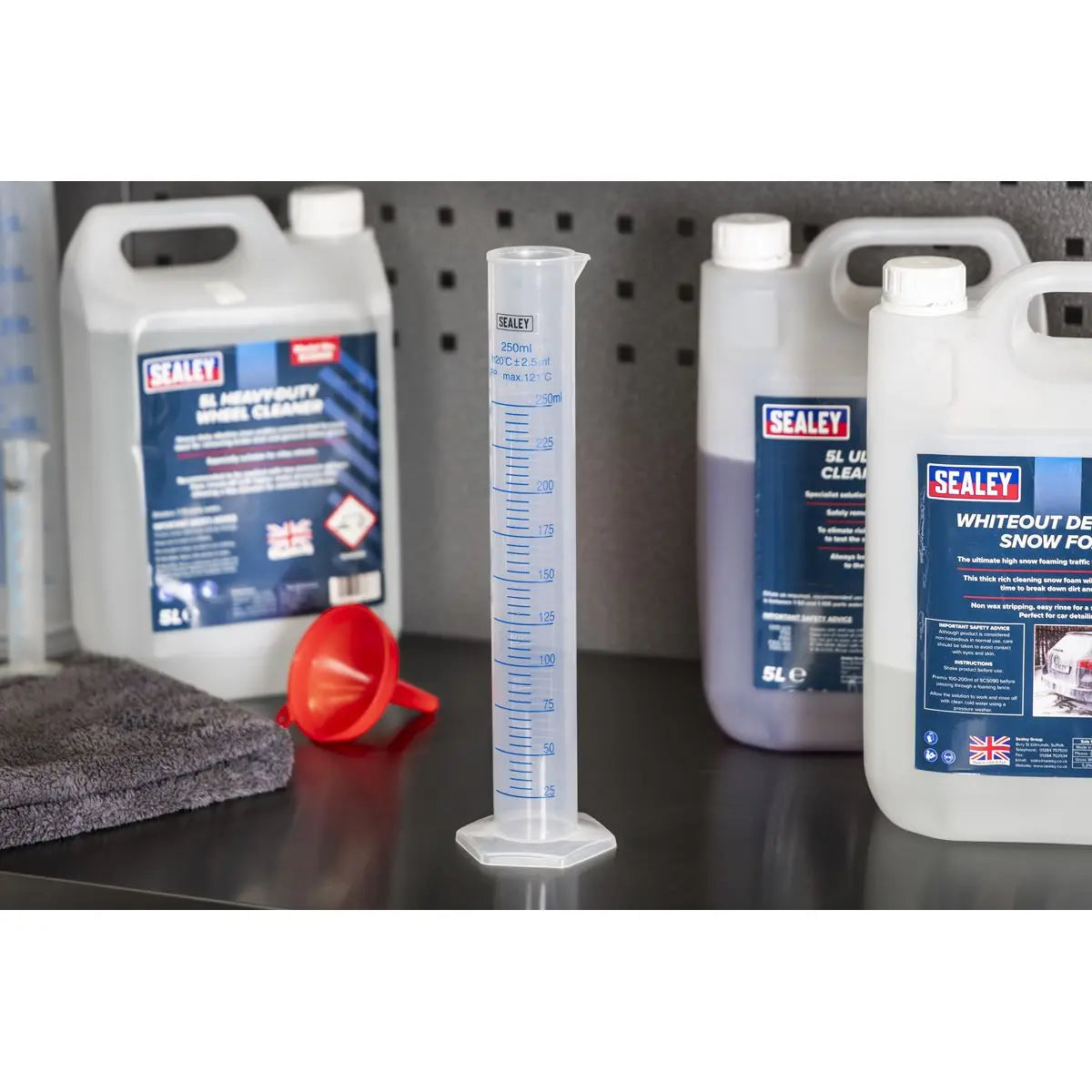 Sealey Graduated Measuring Cylinder Set 5pc White Rose Tools