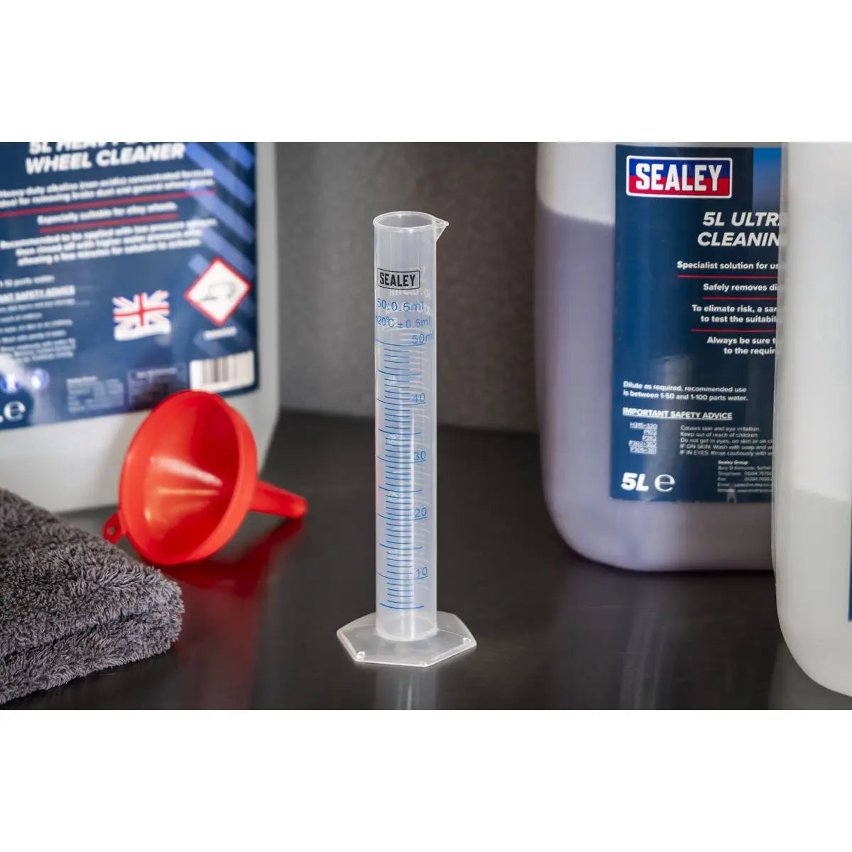 Sealey Graduated Measuring Cylinder Set 5pc White Rose Tools