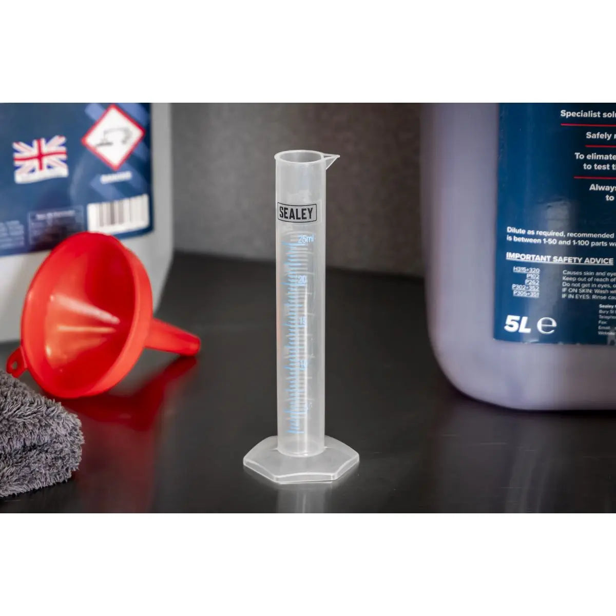 Sealey Graduated Measuring Cylinder Set 5pc White Rose Tools