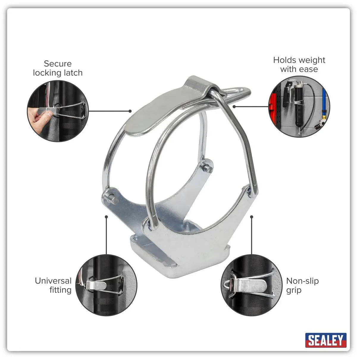 Sealey Grease Gun Holder White Rose Tools