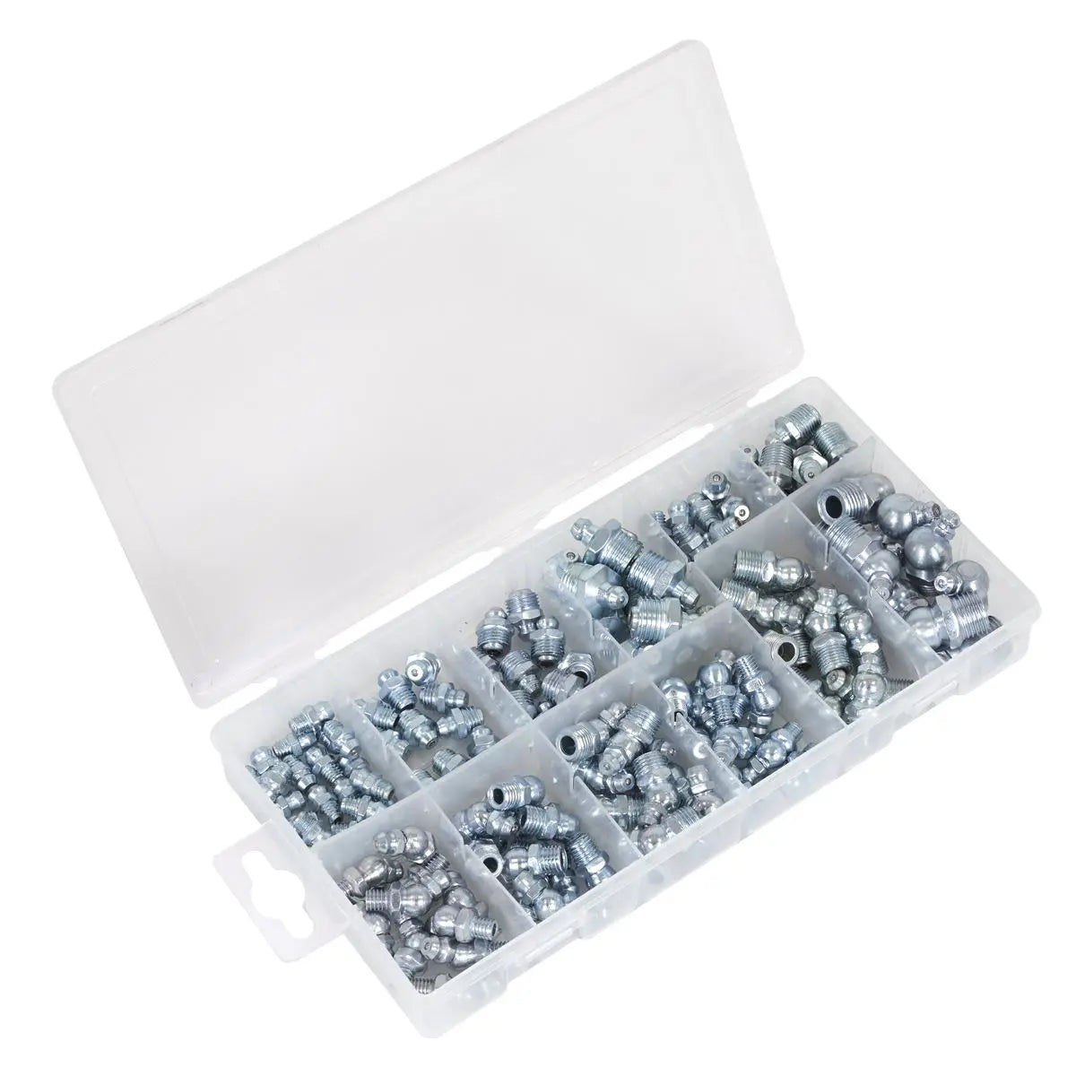 Sealey Grease Nipple Assortment 130pc - Metric, BSP & UNF