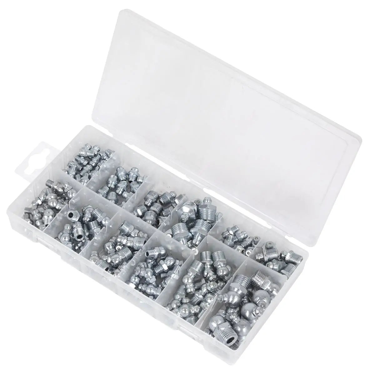 Sealey Grease Nipple Assortment 130pc - Metric, BSP & UNF
