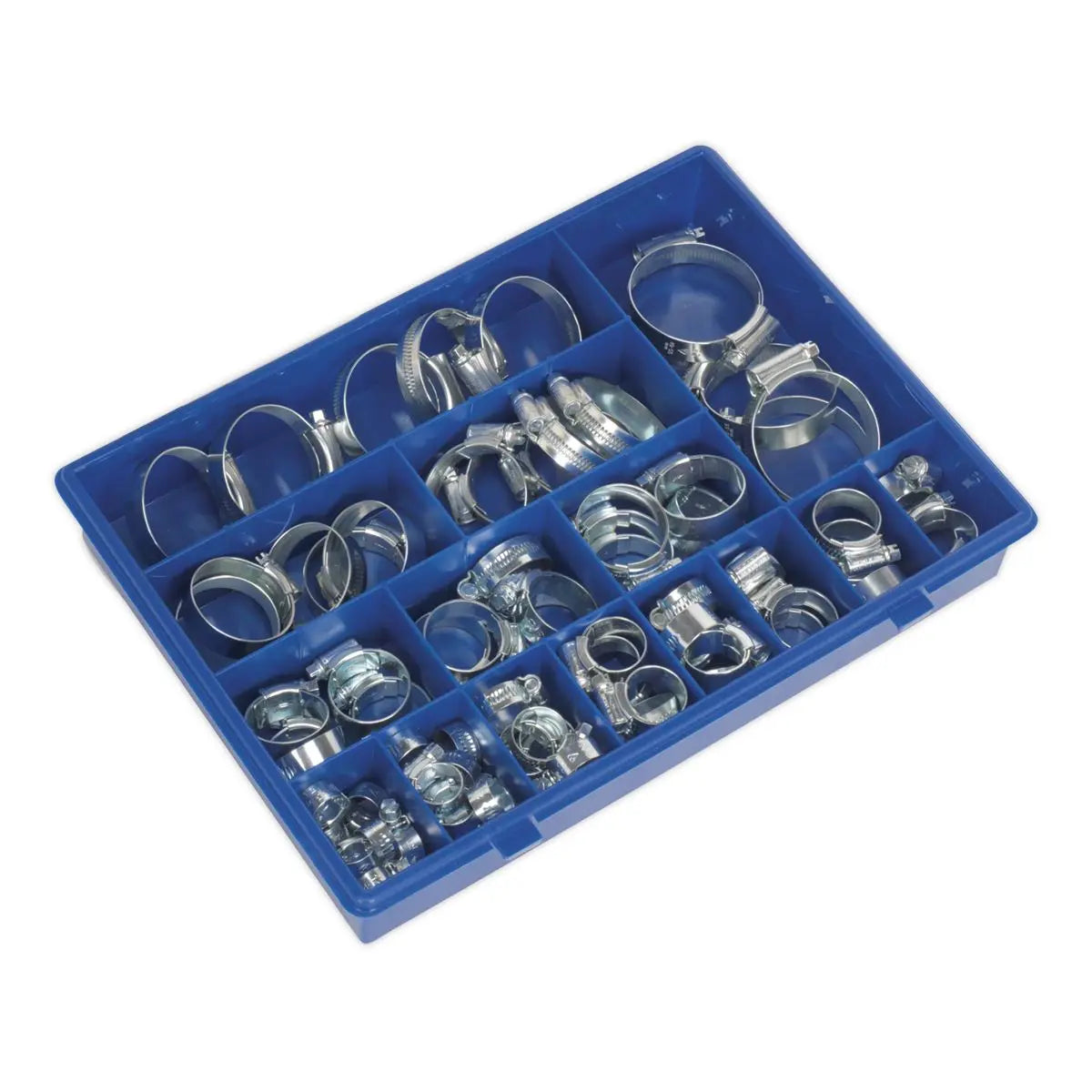 Sealey HI-GRIP® Hose Clip Assortment 81pc Sizes Ø9.5-55mm