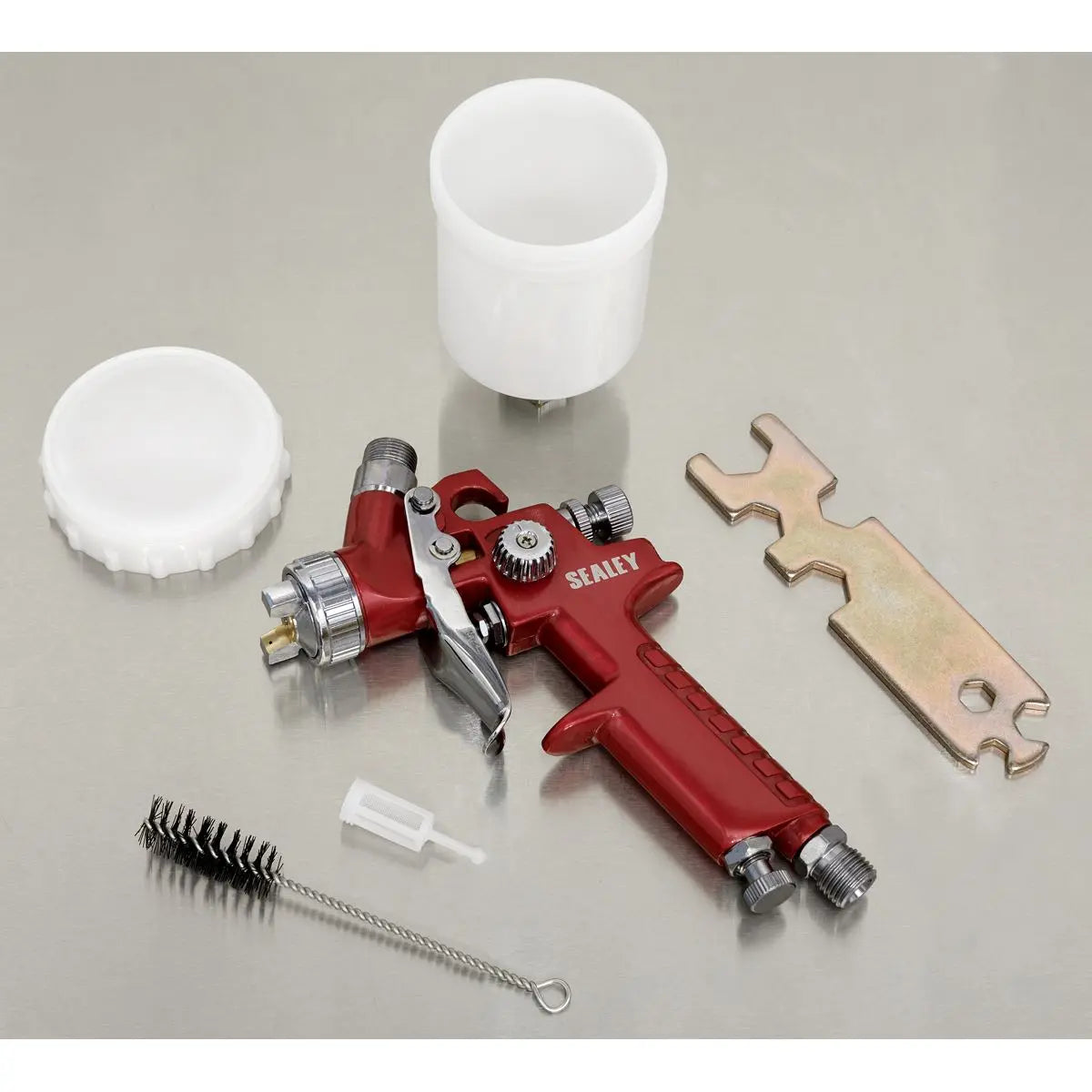 Sealey HVLP Gravity Feed Touch-Up Spray Gun - 0.8mm Set-Up