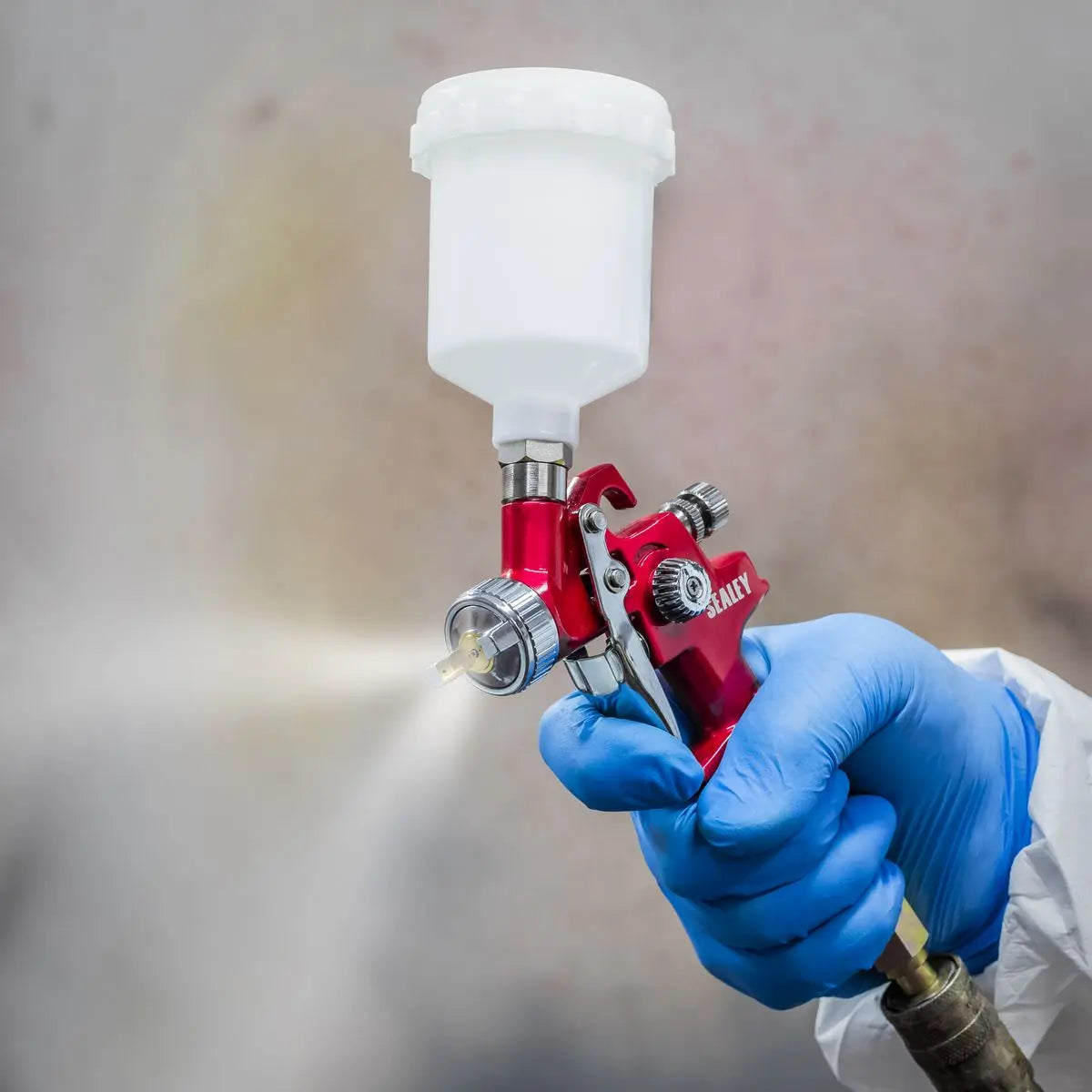 Sealey HVLP Gravity Feed Touch-Up Spray Gun - 0.8mm Set-Up