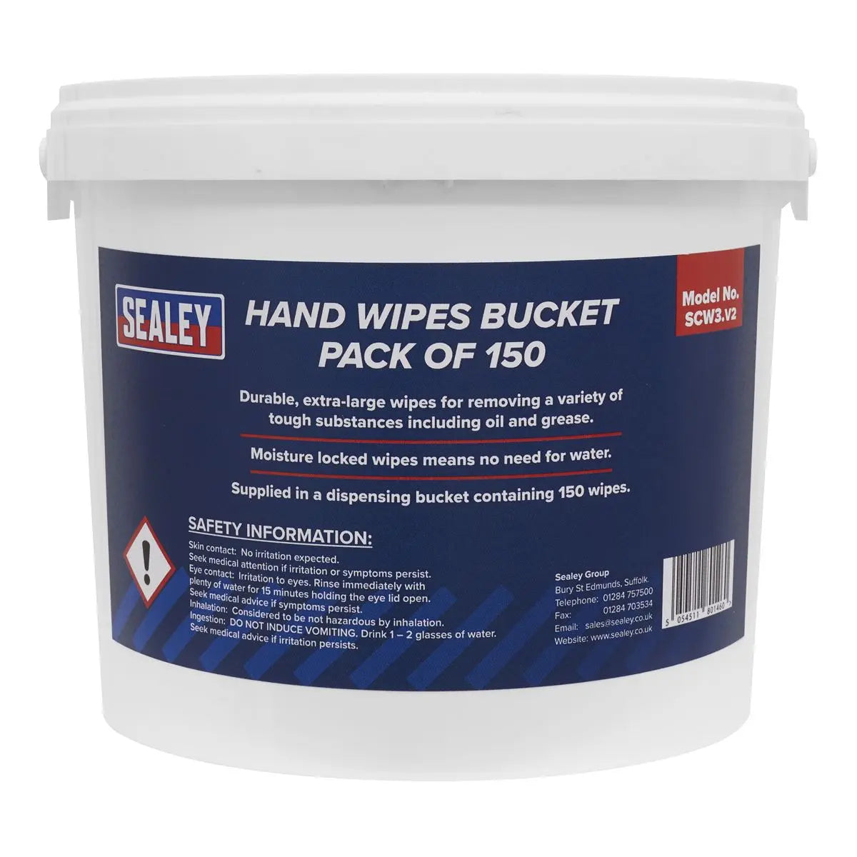 Sealey Hand Wipes Bucket - Pack of 150