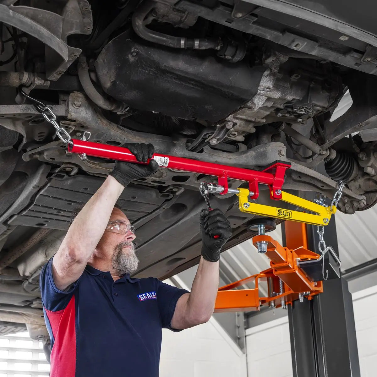 Sealey Hands-Free Suspension Arm Lever White Rose Tools