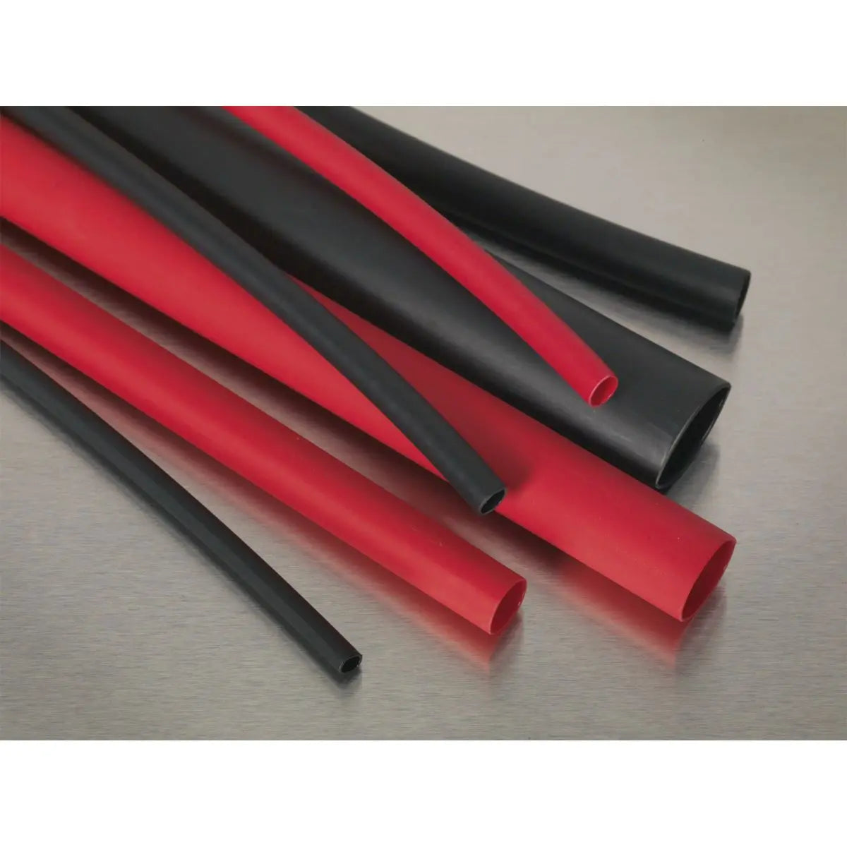 Sealey Heat Shrink Tubing Assortment 72pc Black & Red Adhesive Lined 200mm