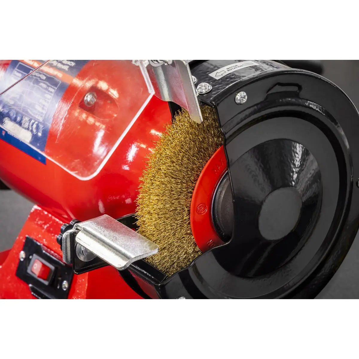 Sealey Heavy-Duty 150mm Bench Grinder with Wire Wheel 450W/230V - White Rose Tools