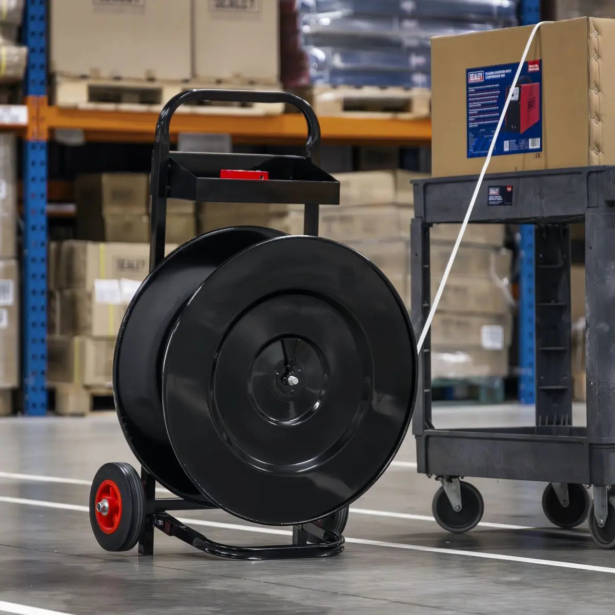 Sealey Heavy-Duty Mobile Strapping Dispenser White Rose Tools