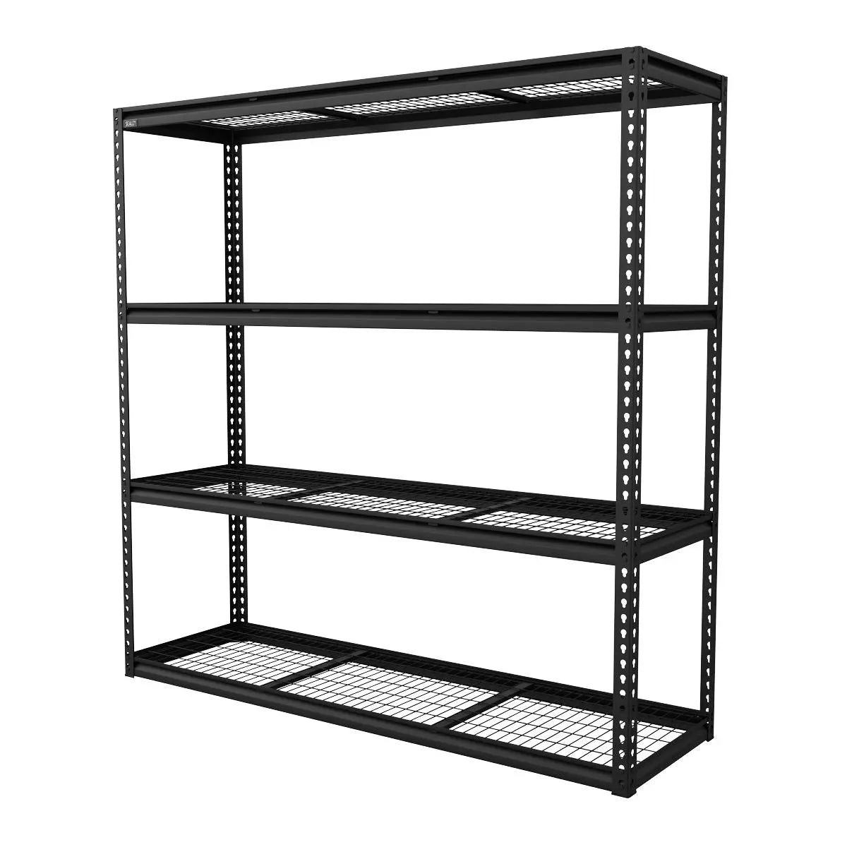 Sealey Heavy-Duty Modular Racking Unit with 4 Mesh Shelves 300kg Capacity Per Level 1820mm White Rose Tools