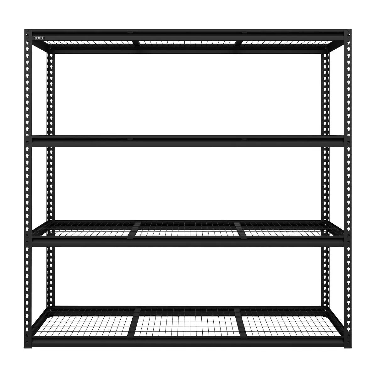 Sealey Heavy-Duty Modular Racking Unit with 4 Mesh Shelves 300kg Capacity Per Level 1820mm White Rose Tools