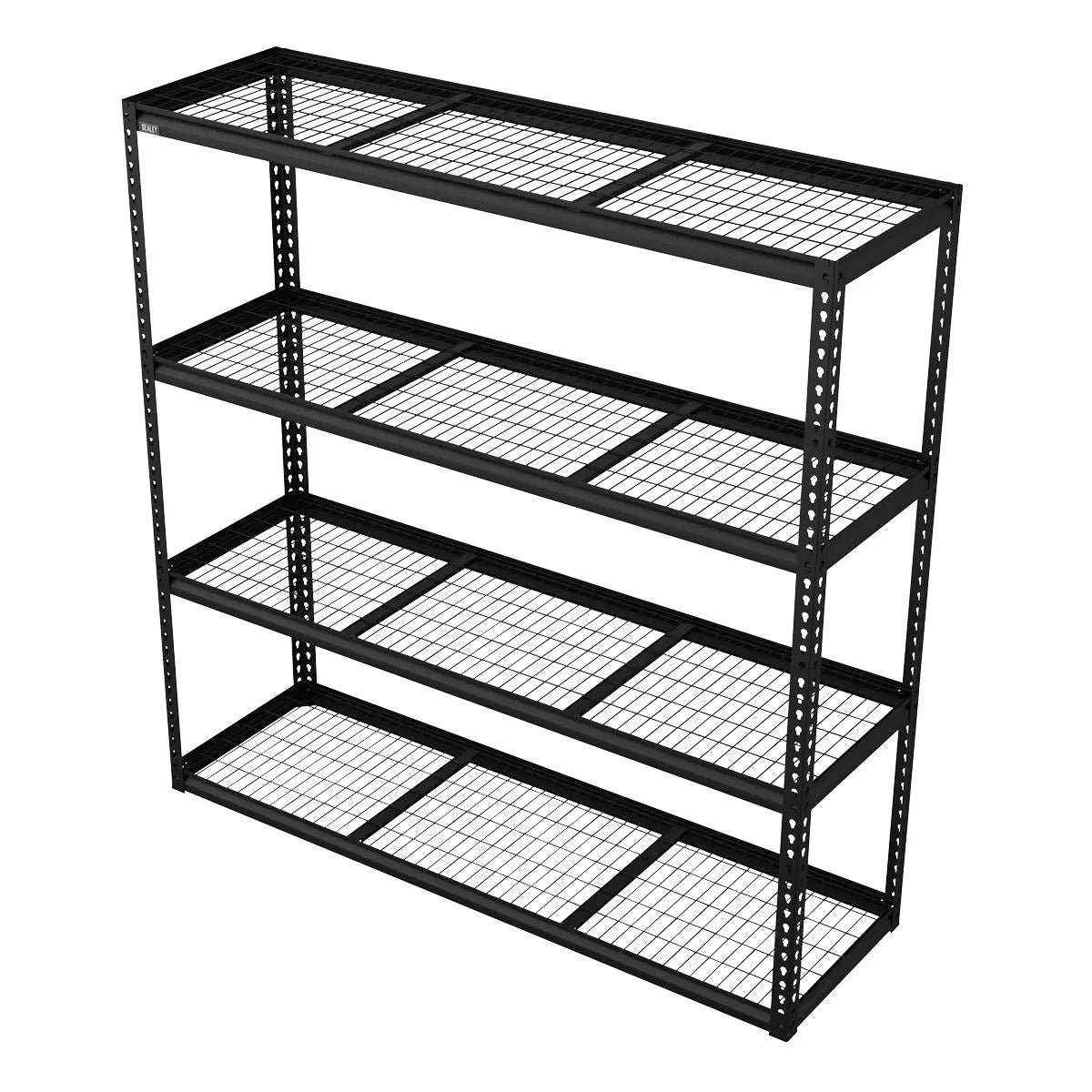 Sealey Heavy-Duty Modular Racking Unit with 4 Mesh Shelves 300kg Capacity Per Level 1820mm White Rose Tools