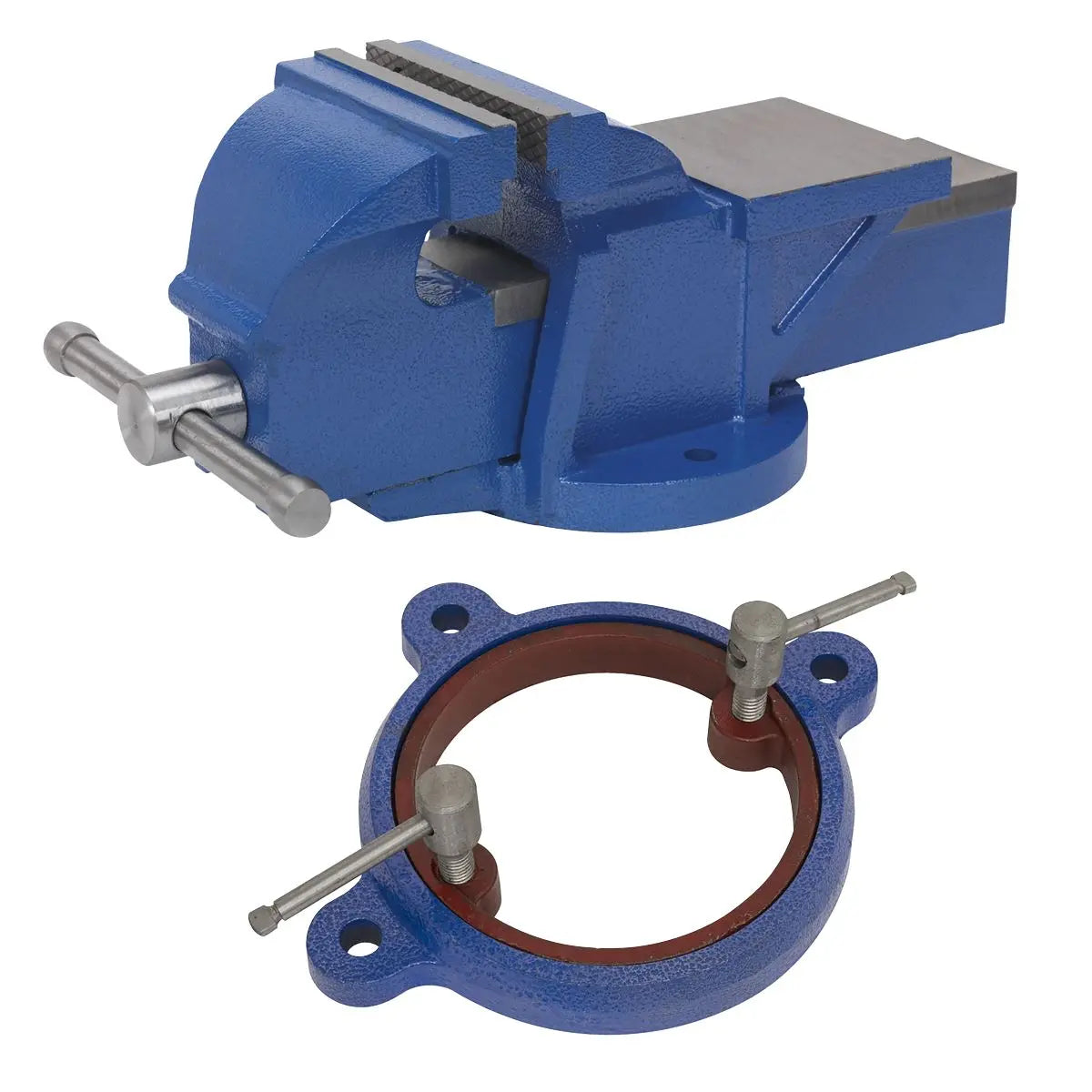 Sealey Heavy-Duty Professional Vice with Swivel Base 125mm  White Rose Tools