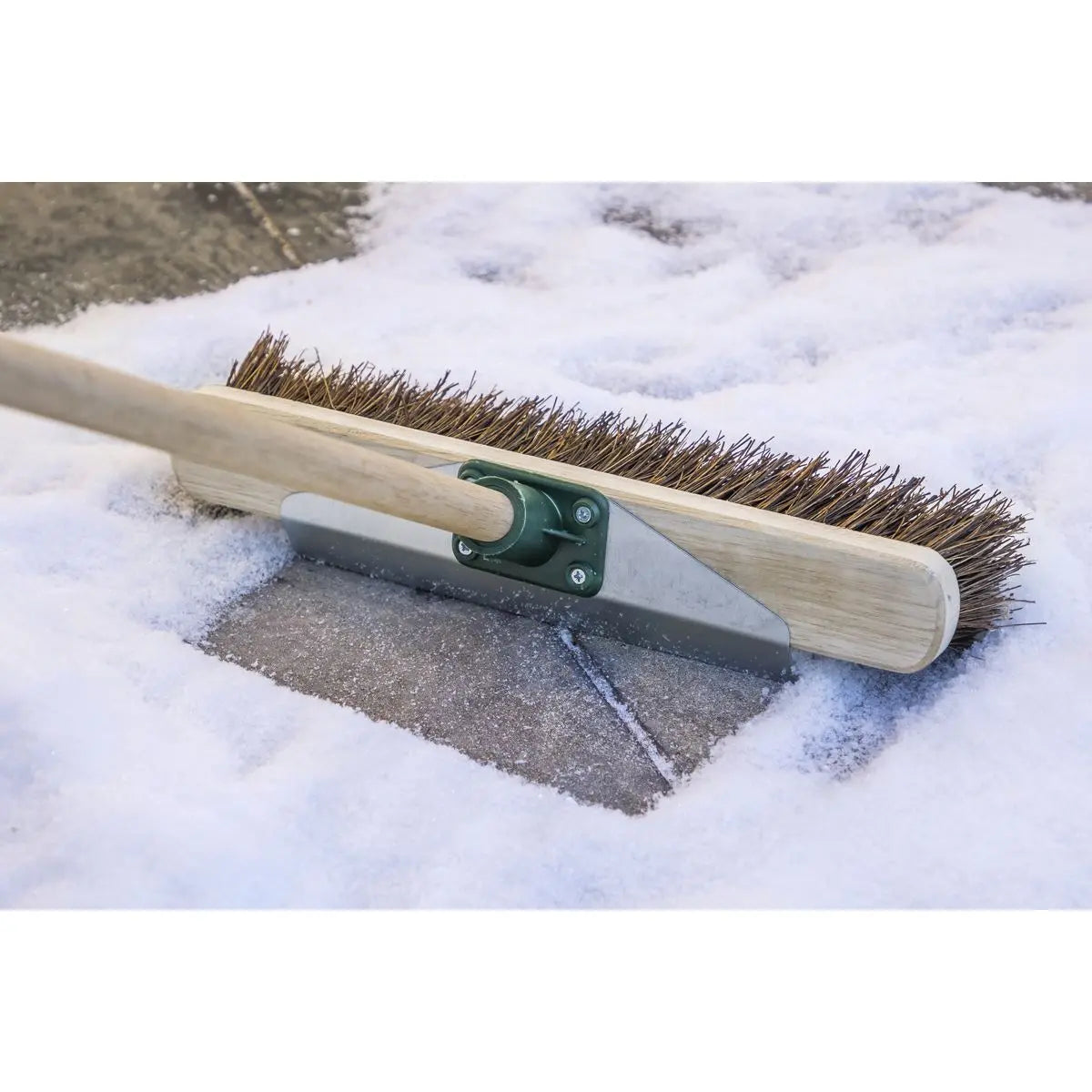 Sealey Heavy-Duty Stiff/Hard Bristle Broom with Scraper 16"(405mm)