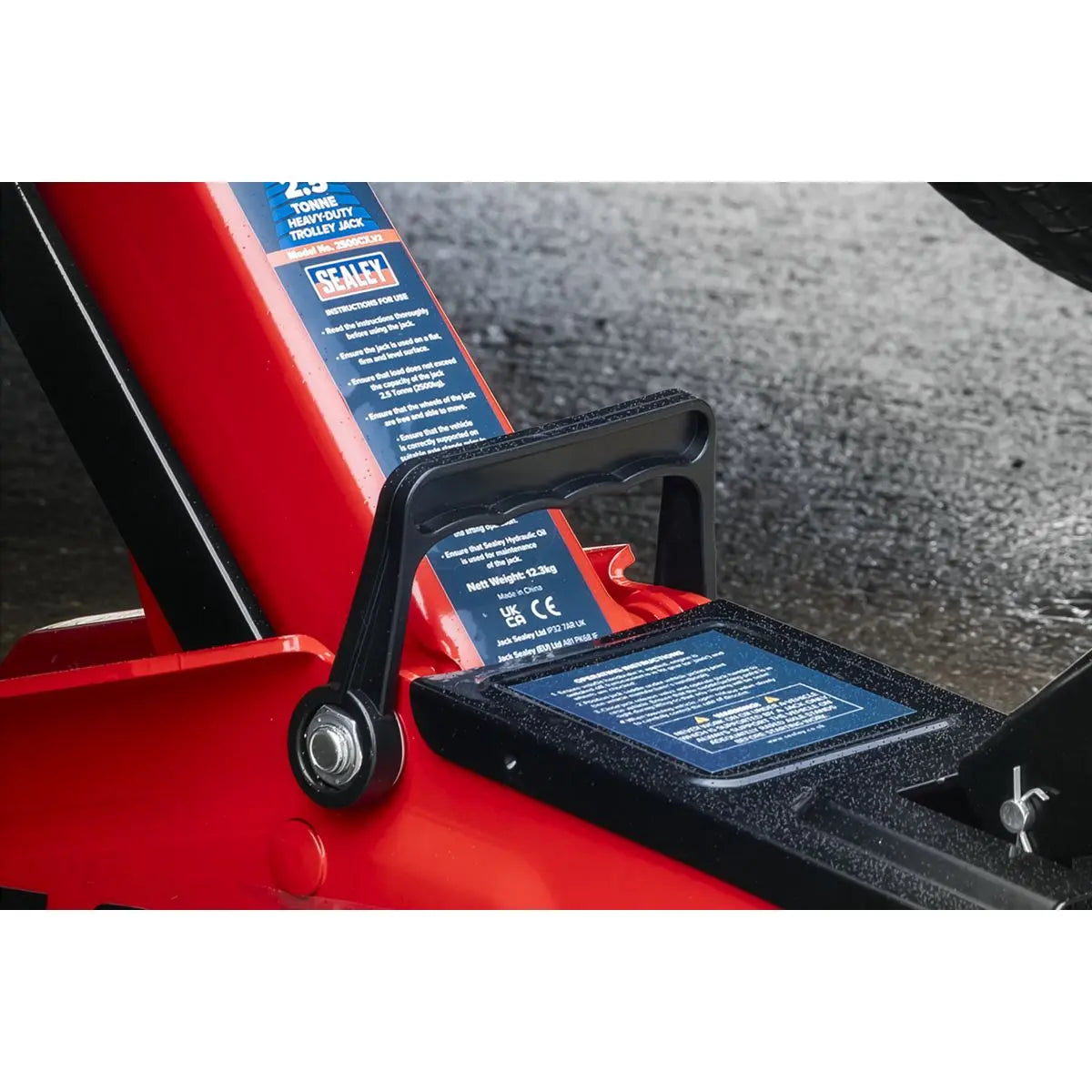 Sealey Heavy-Duty Trolley Jack 2.5 Tonne White Rose Tools